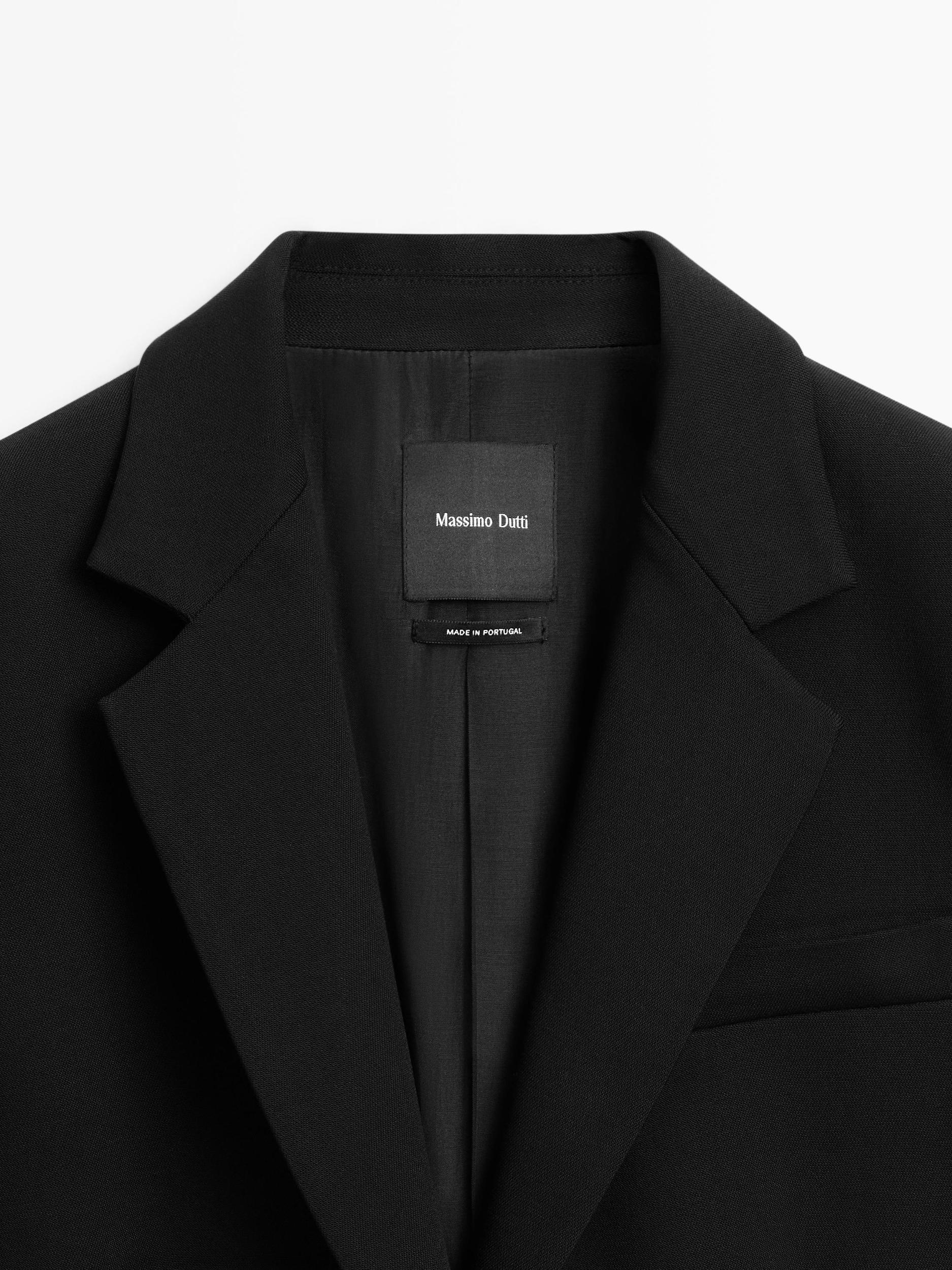 Two-button crepe blazer Product Image