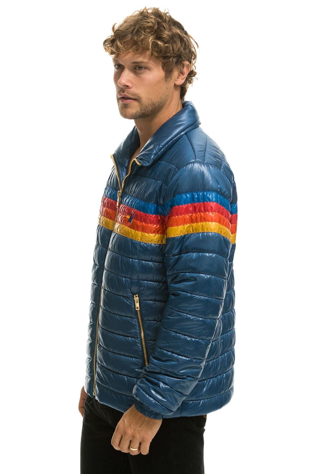 4 STRIPE TRAVELER JACKET - GLOSSY DEEP BLUE Male Product Image