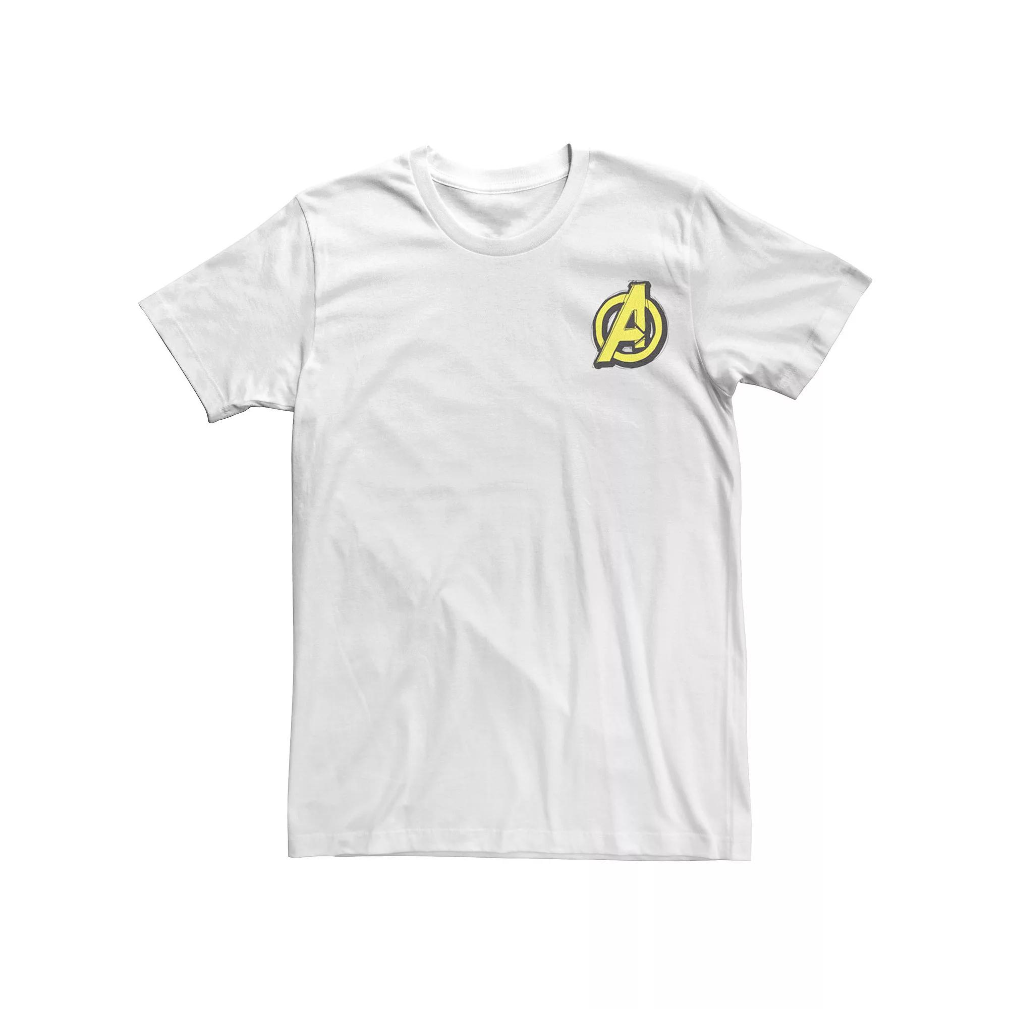 Men's Marvel Avengers Yellow Block Logo Tee,  Product Image