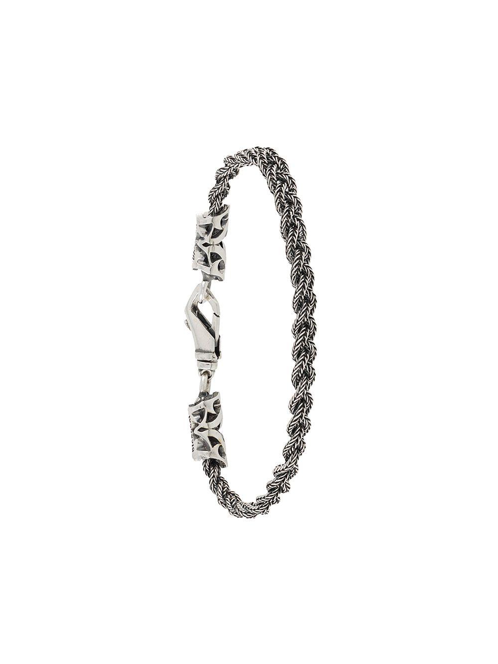 sterling silver chain plait bracelet Product Image