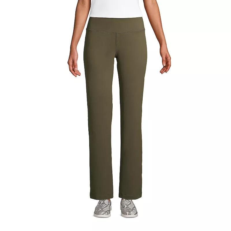 Women's Lands' End Active UPF 50 Yoga Pants, Size: XS Tall, Green Moss Product Image