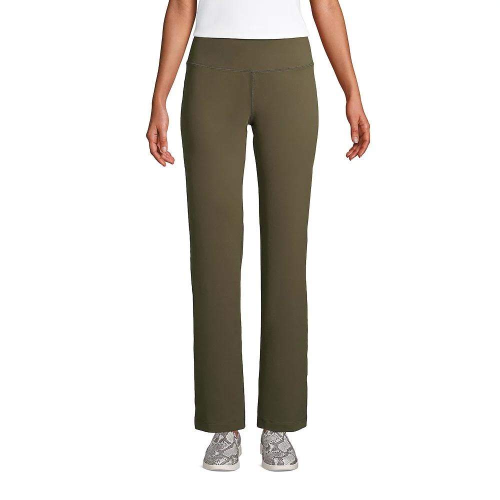 Women's Lands' End Active UPF 50 Yoga Pants, Size: XS Tall, Green Moss Product Image