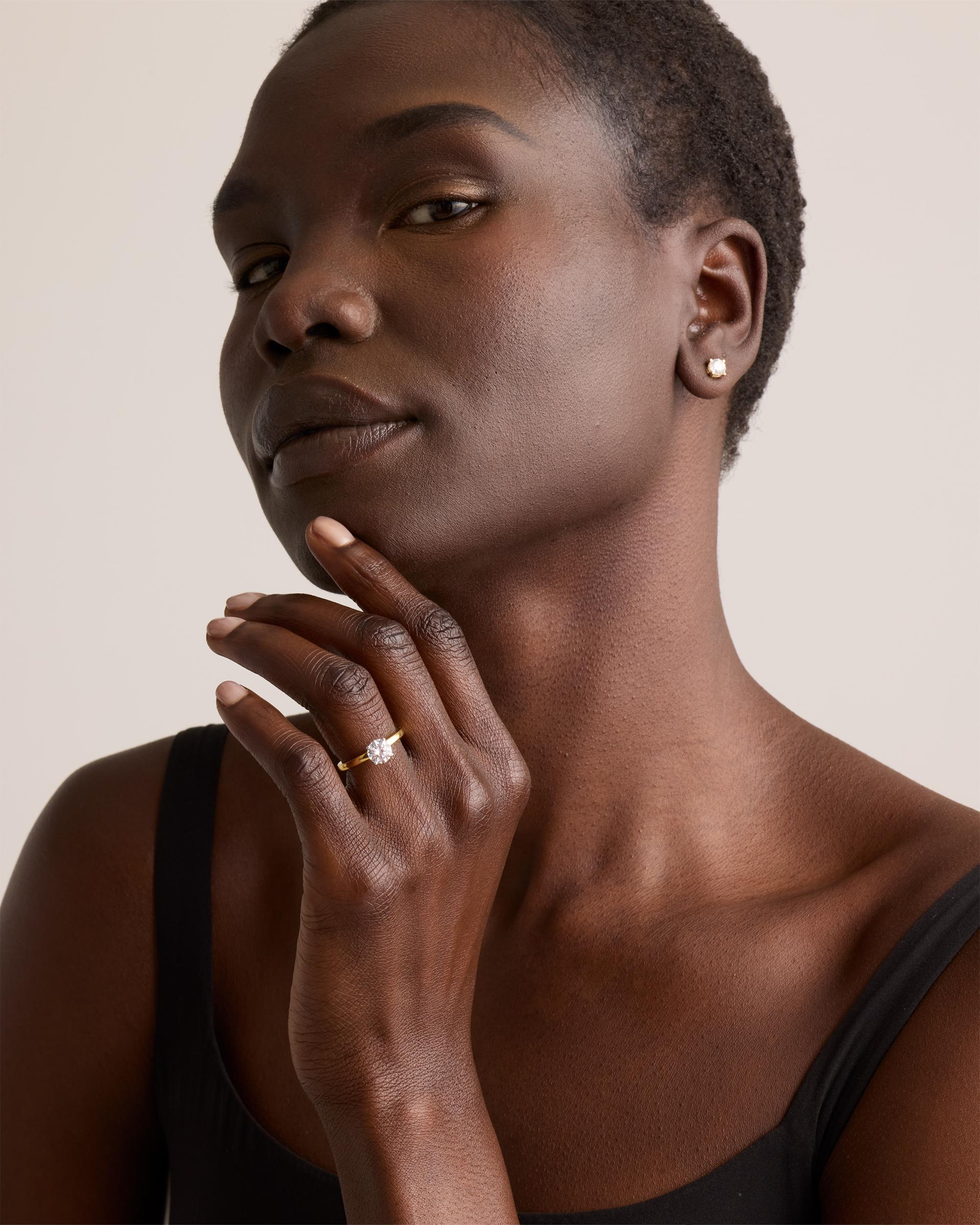 Quince | Women's Lab Grown Diamond Round Comfort Fit Engagement Ring Product Image