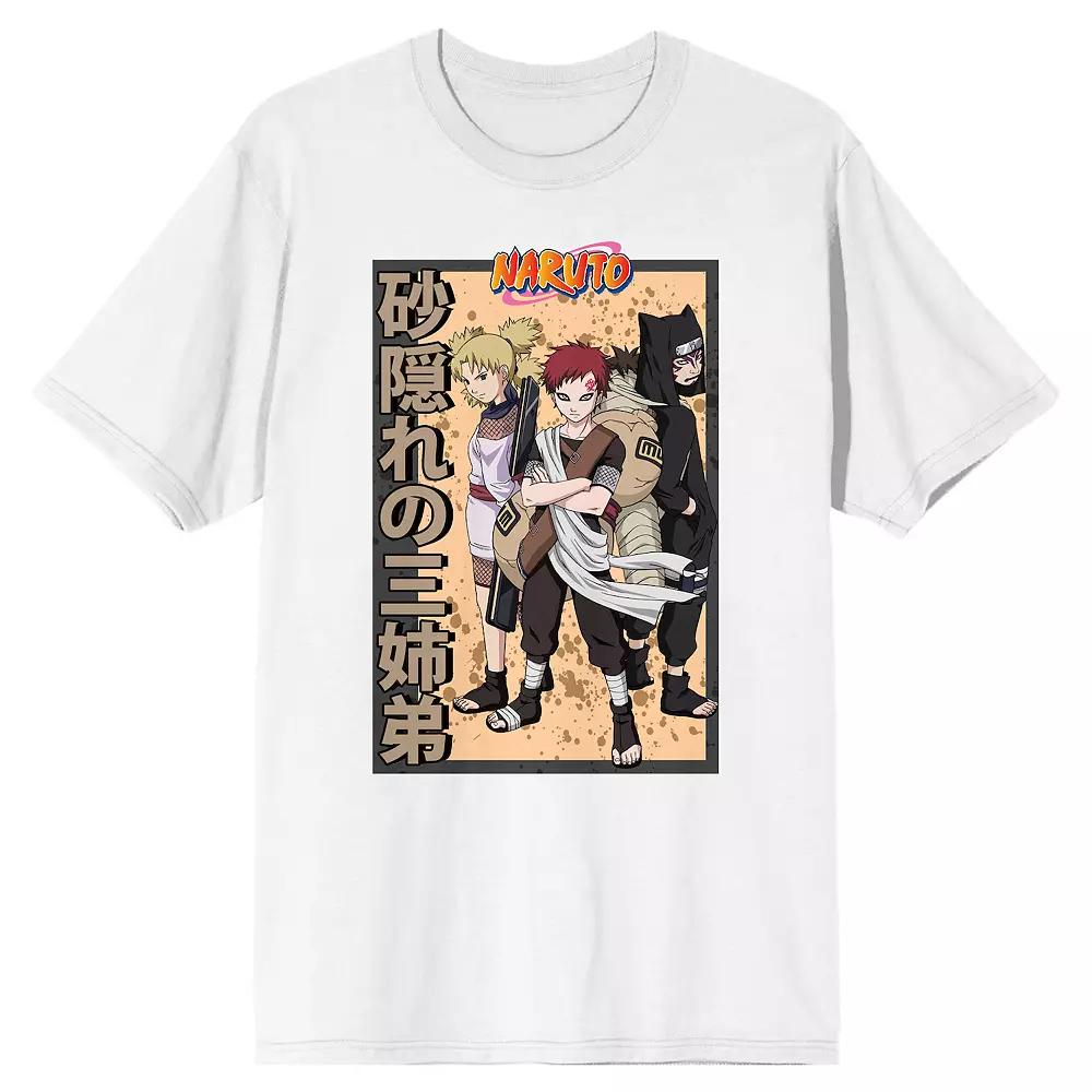 Men's Naruto Classic Gaara and Temari Tee, Size: Large, White Product Image