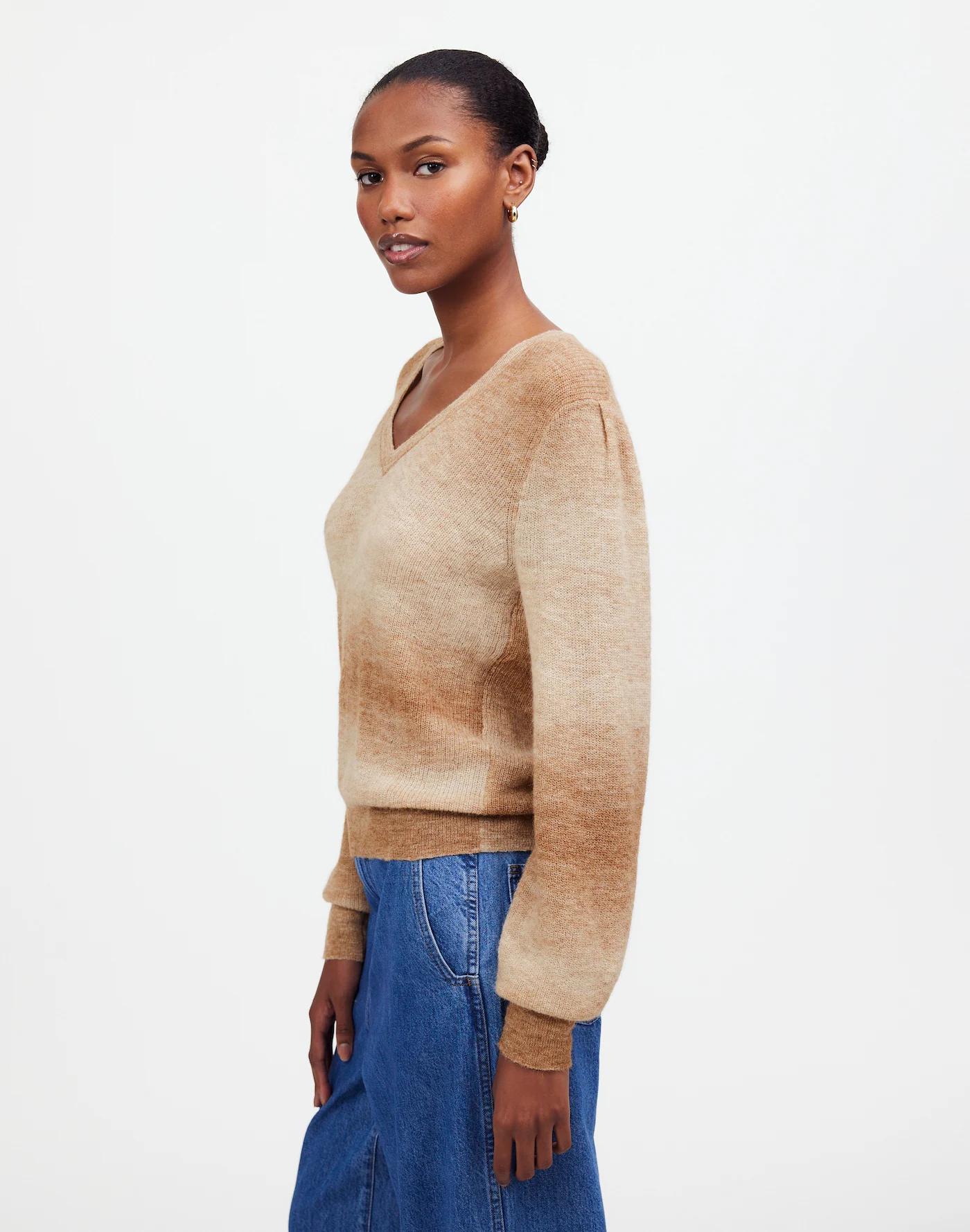 Alpaca-Blend Deep V-Neck Sweater Product Image