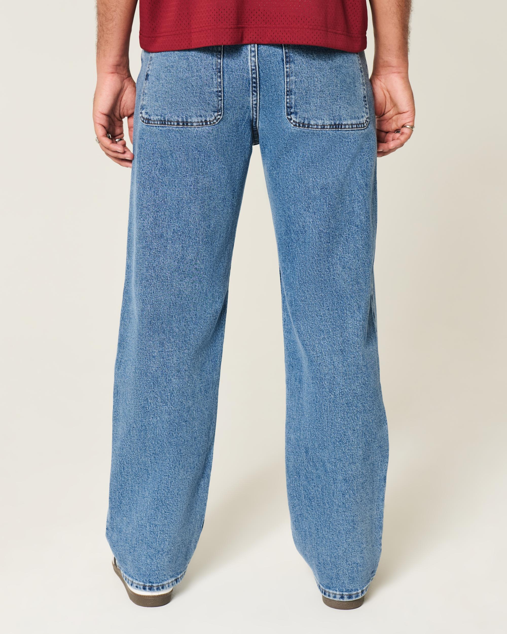 Medium Wash Baggy Jeans Product Image