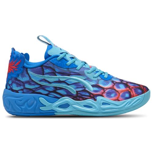 PUMA Mens Lamelo Ball PUMA MB.04 Low Alien Skin - Mens Shoes Light Blue/Blue/Pink Product Image