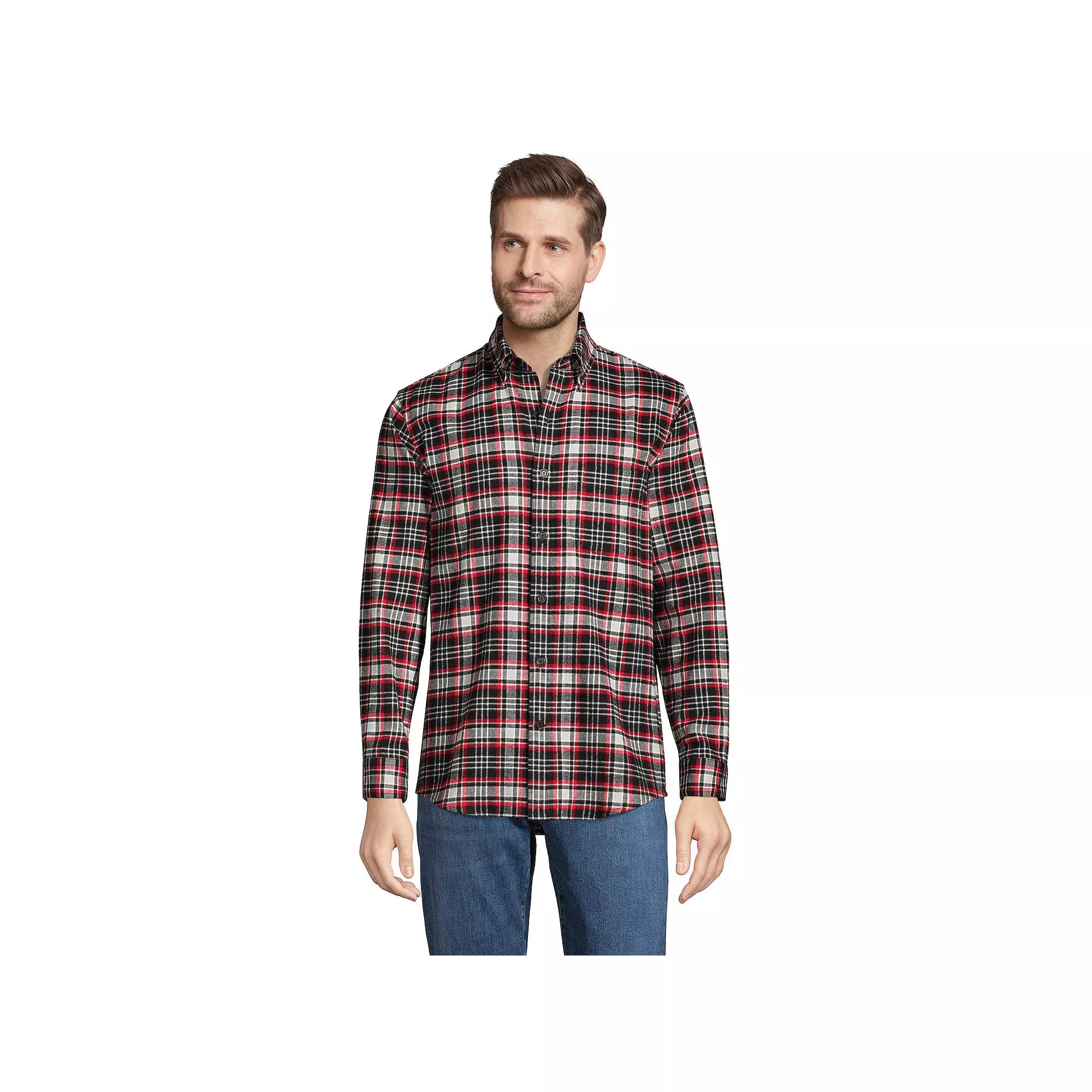 Men's Lands' End Traditional-Fit Flagship Flannel Shirt,  Product Image