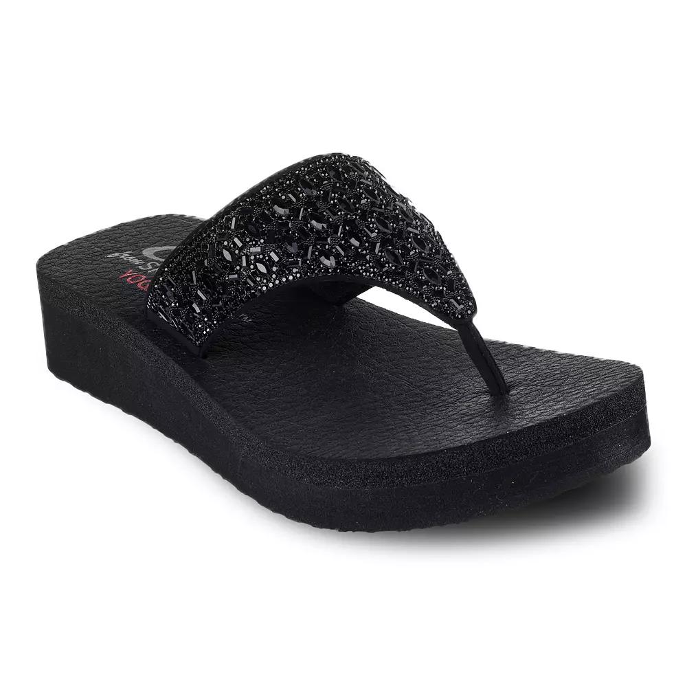 Skechers Cali® Vinyasa New Glamour Women's Thong Sandals, Size: 11, Black Product Image