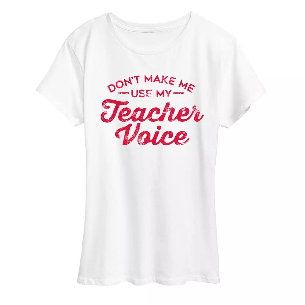 Women's Teacher Voice Graphic Tee, Girl's,  Product Image