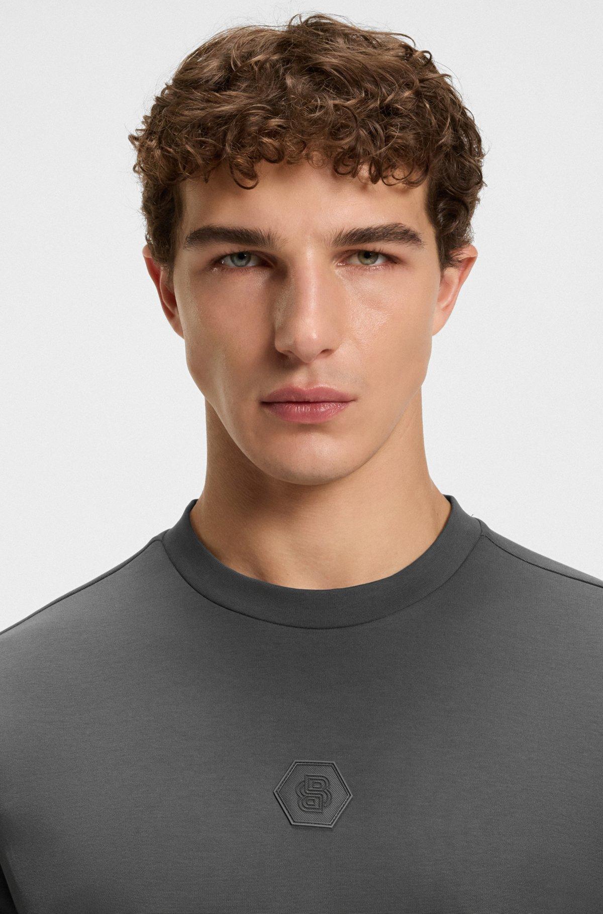 BOSS - Sweatshirt with Double B monogram - Dark Grey Product Image