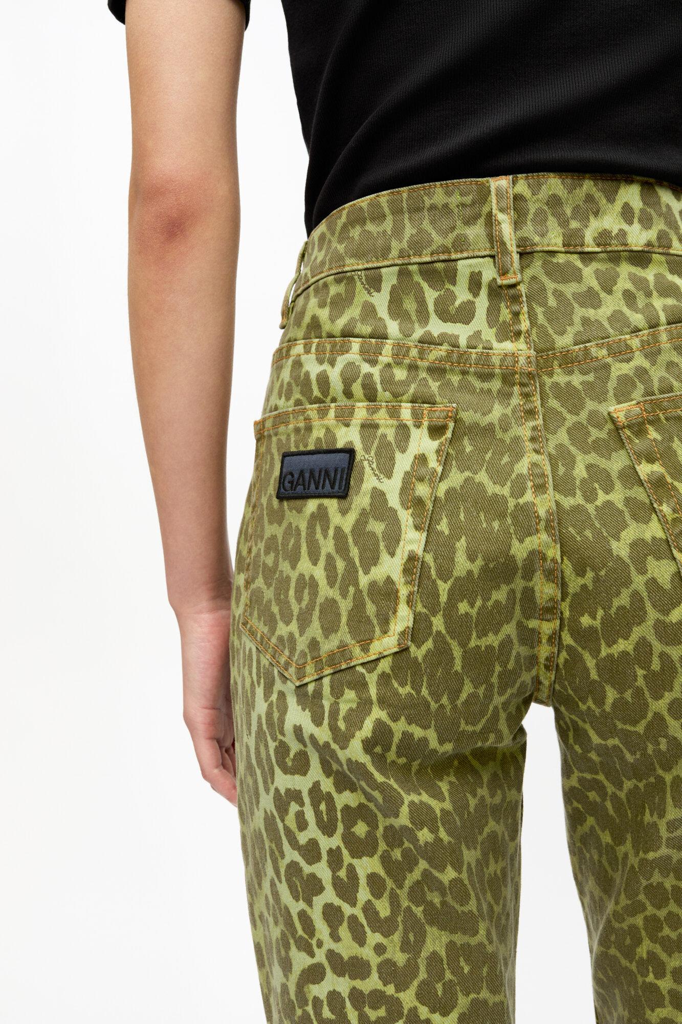 Green Leopard Betzy Jeans Product Image