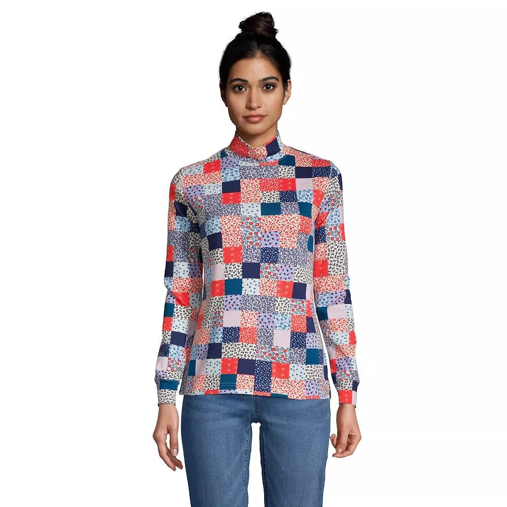 Women's Lands' End Relaxed Mockneck Top,  Product Image