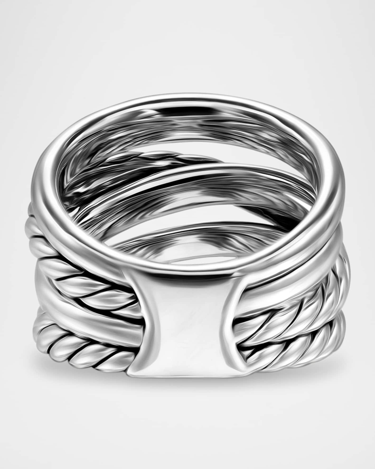 Crossover 5 Row Ring in Silver, 17.5mm Product Image