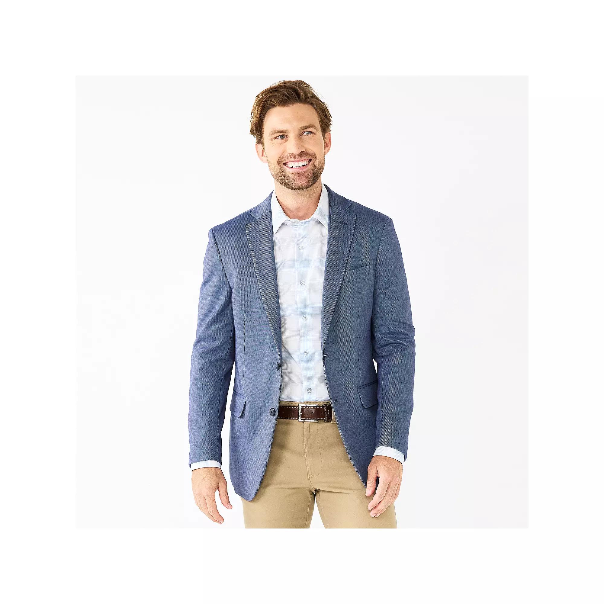 Men's Apt. 9® Premier Flex Slim-Fit Stretch Knit Sport Coat, Size: 48 - Regular, Blue Birdseye Product Image