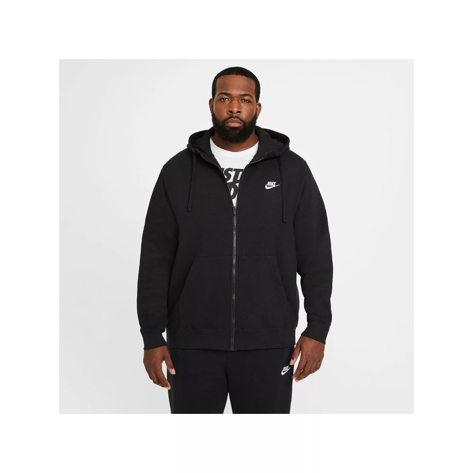 Mens Nike Sportswear Club Fleece Full-Zip Hoodie | BV2645-010 Product Image