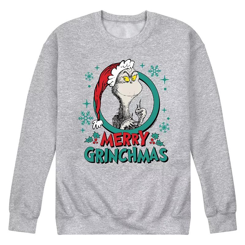 Men's Dr. Seuss The Grinch Merry Grinchmas Fleece Sweatshirt,  Product Image