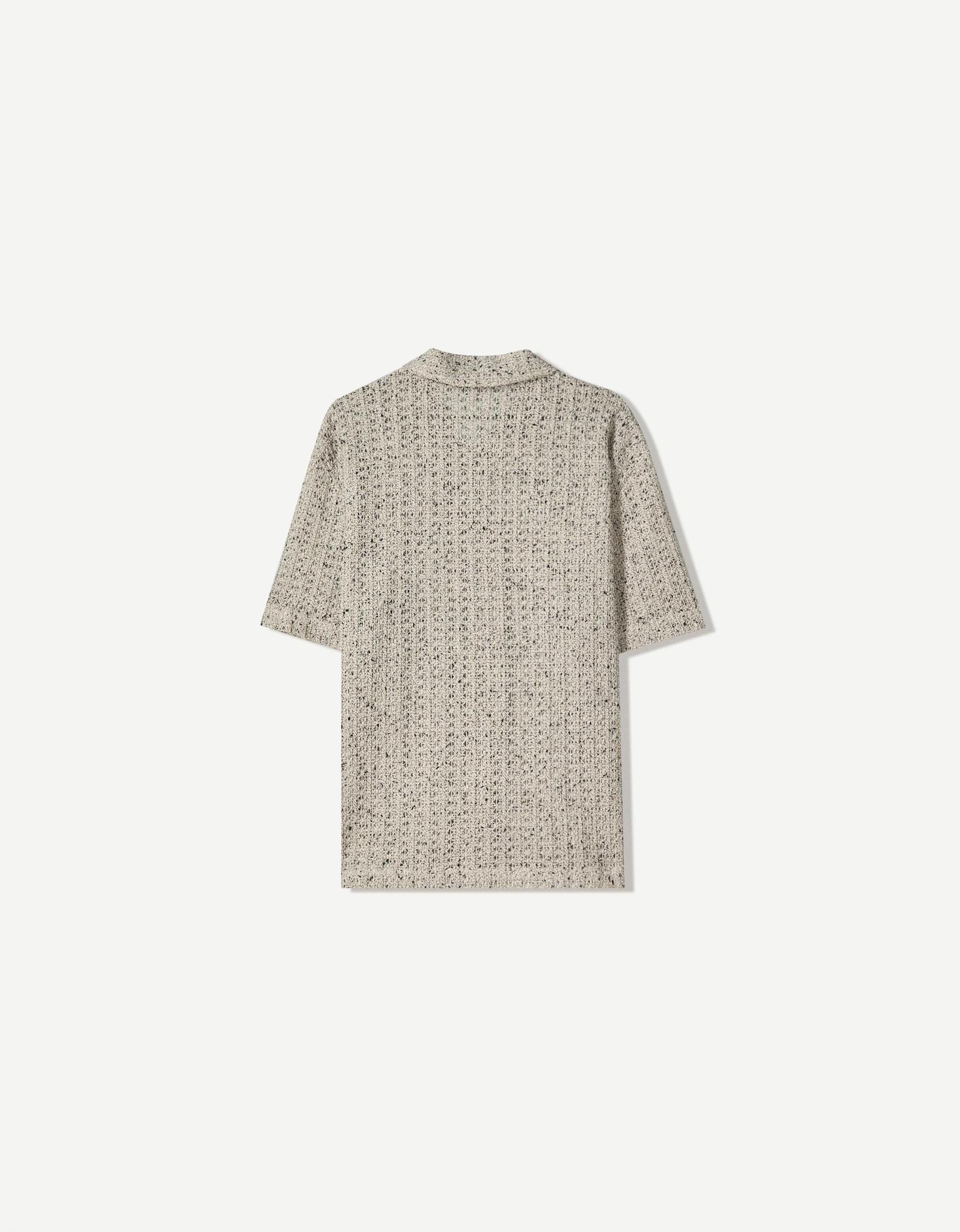 Short sleeve crochet shirt Product Image