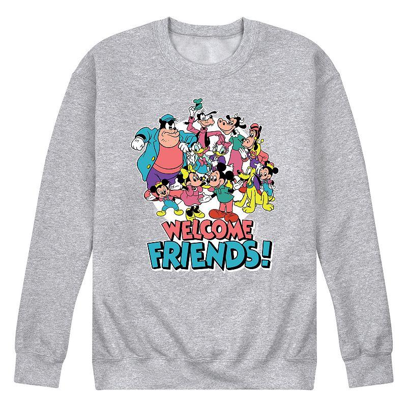 Disneys Mickey Mouse & Friends Mens Welcome Friends Fleece Sweatshirt Product Image
