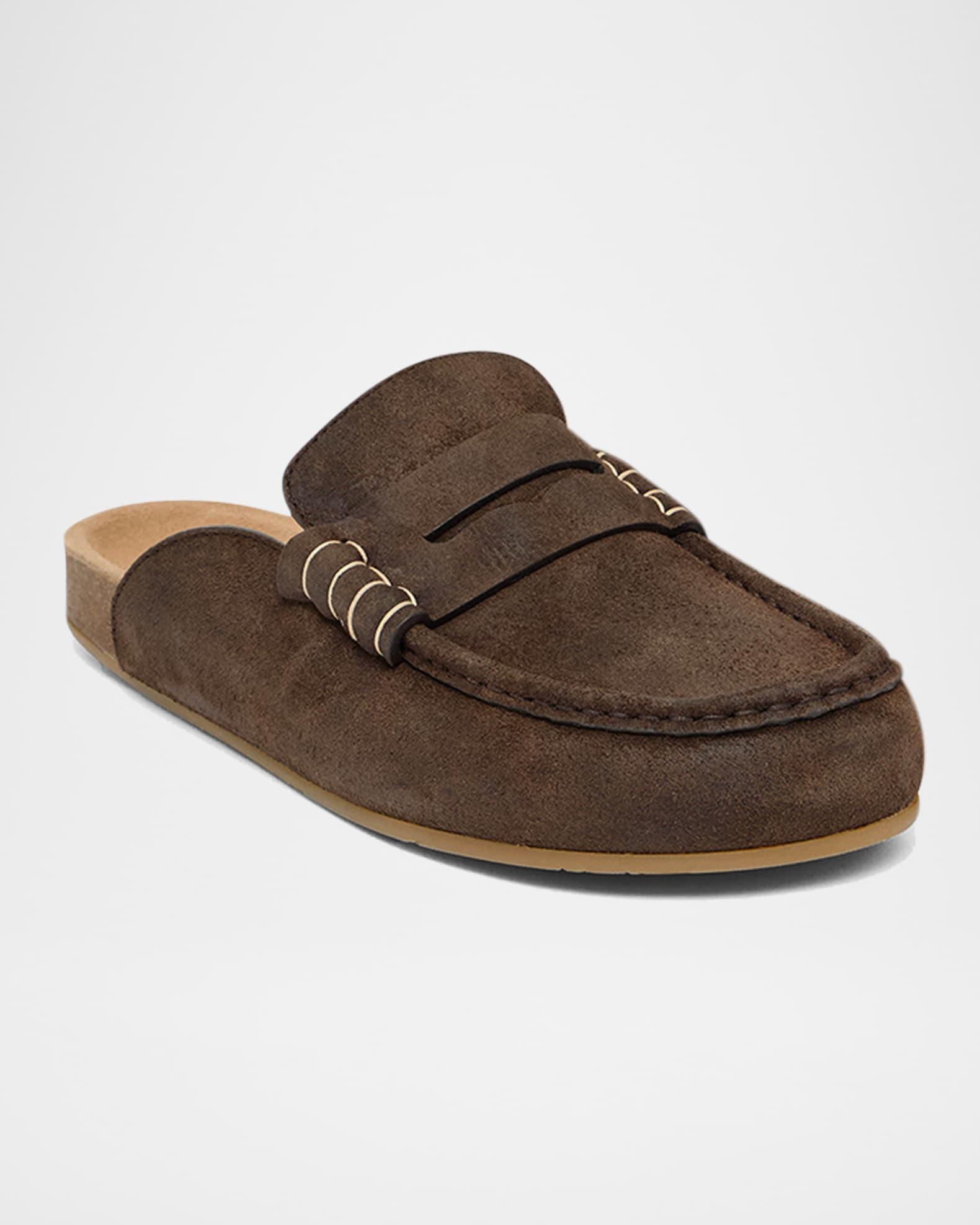 Stitch Suede Loafers Product Image