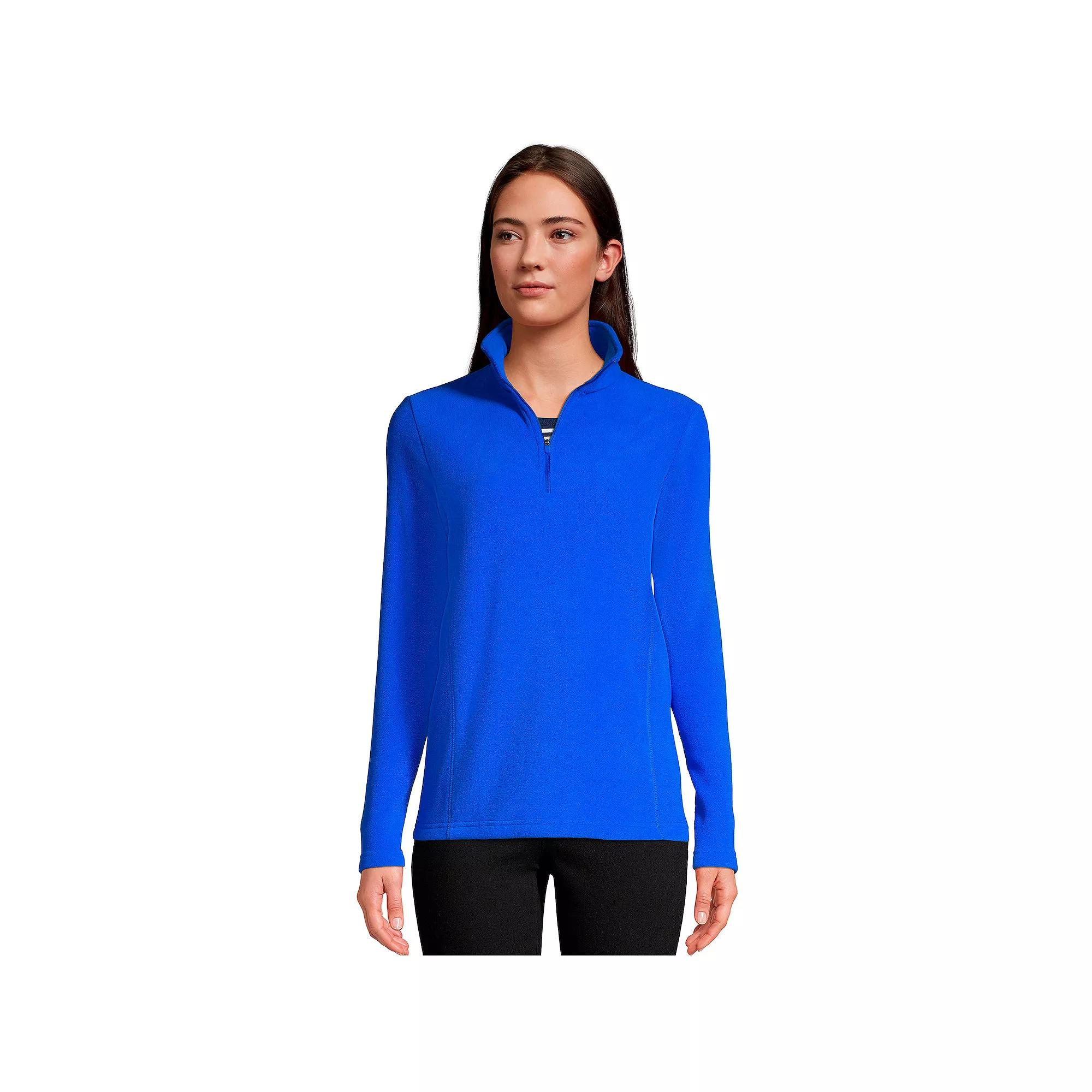 Petite Lands' End 1/4-Zip Fleece Pullover, Women's,  Product Image