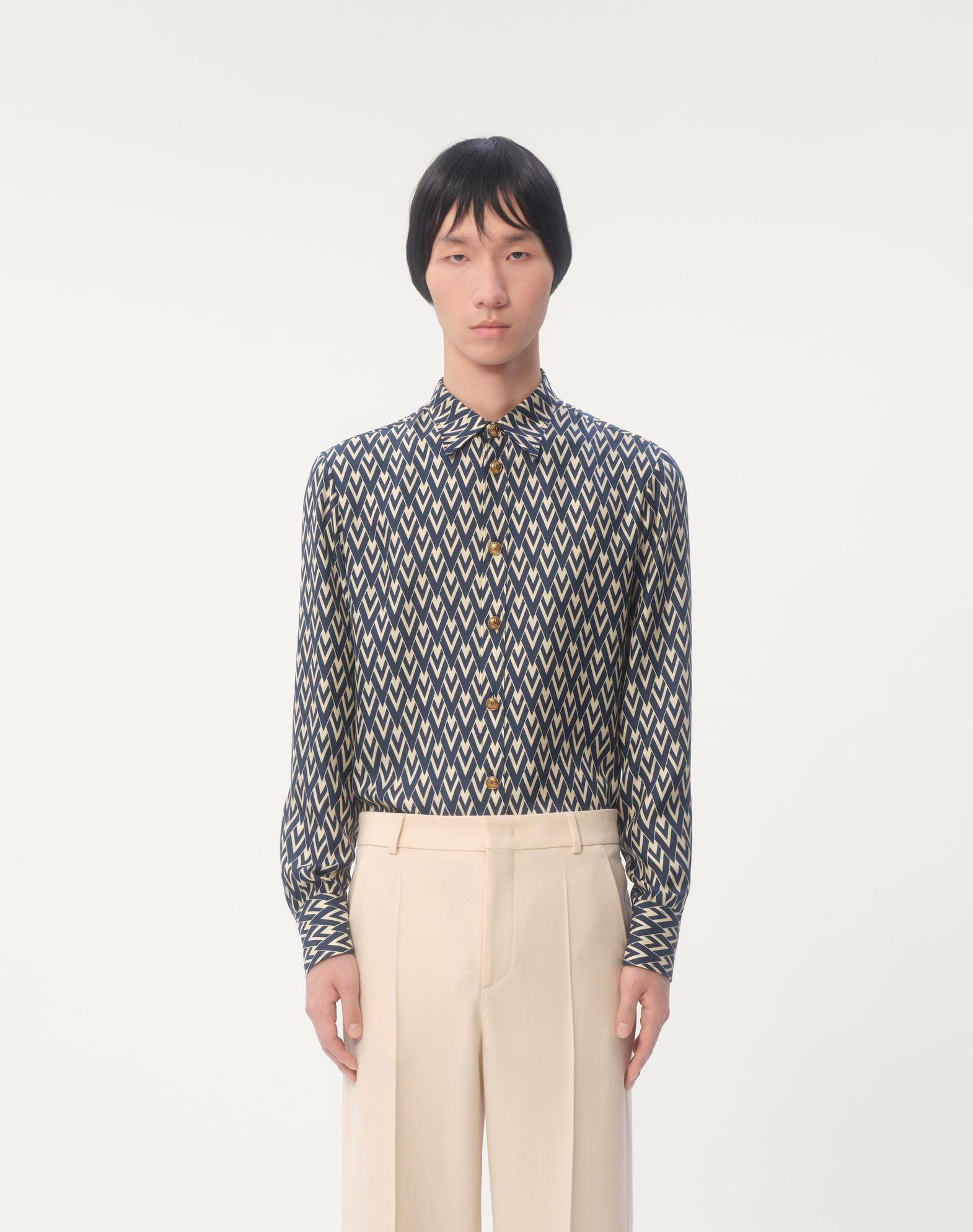 Silk Twill Shirt With Toute La V Print Product Image