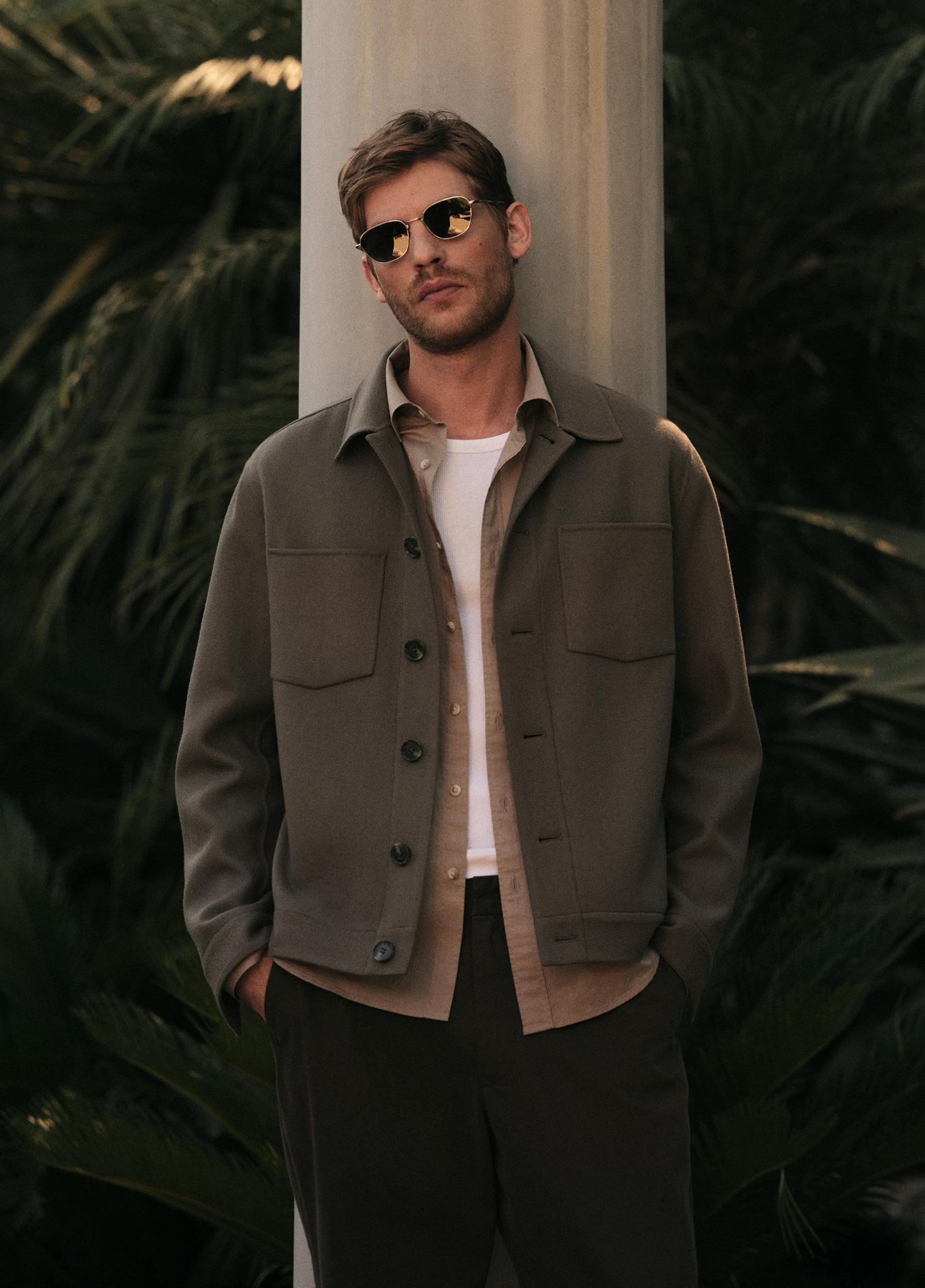 Italian Splittable Wool-Blend Shop Jacket Product Image