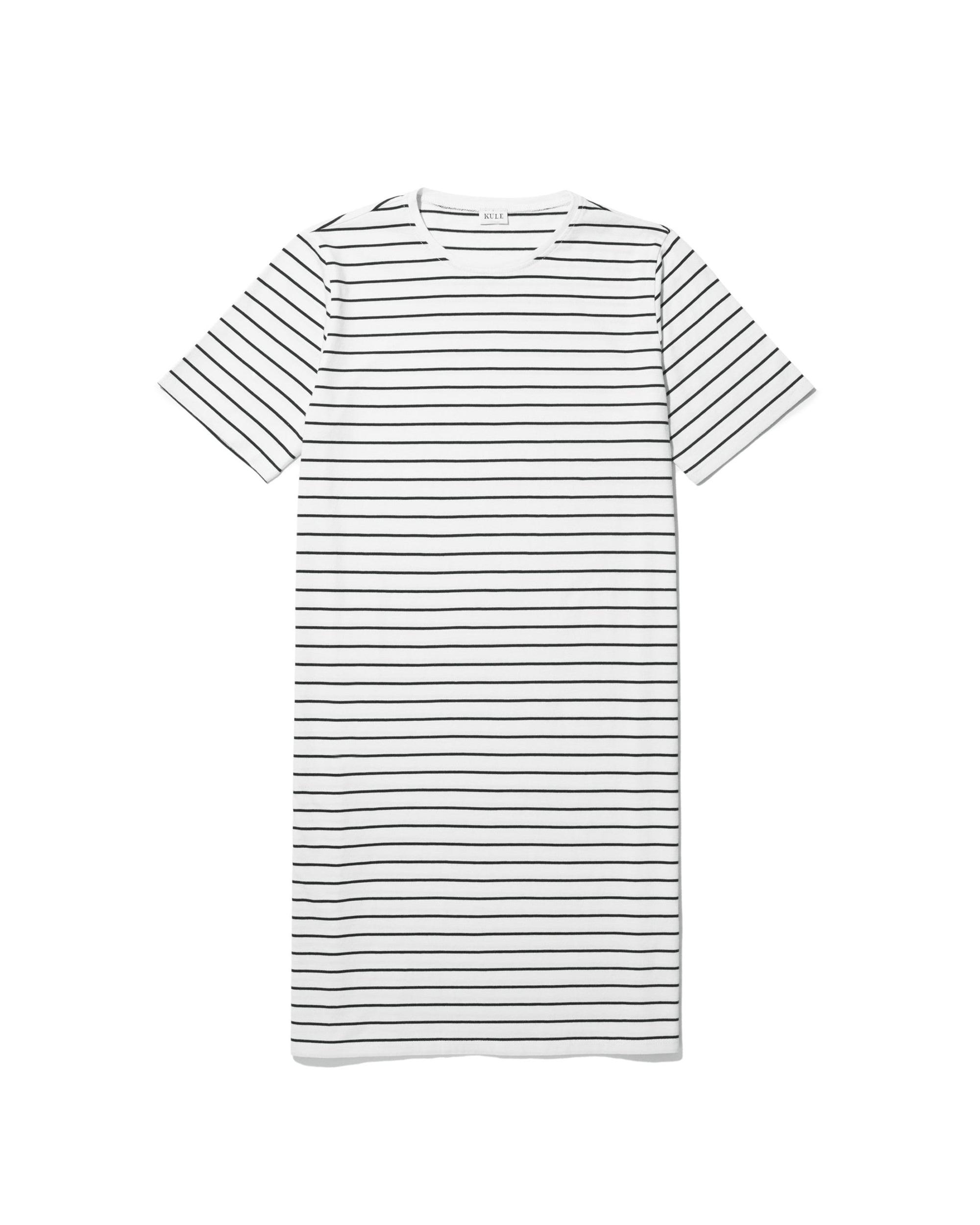 The Tee Dress - Cream/Navy Pinstripe Female Product Image