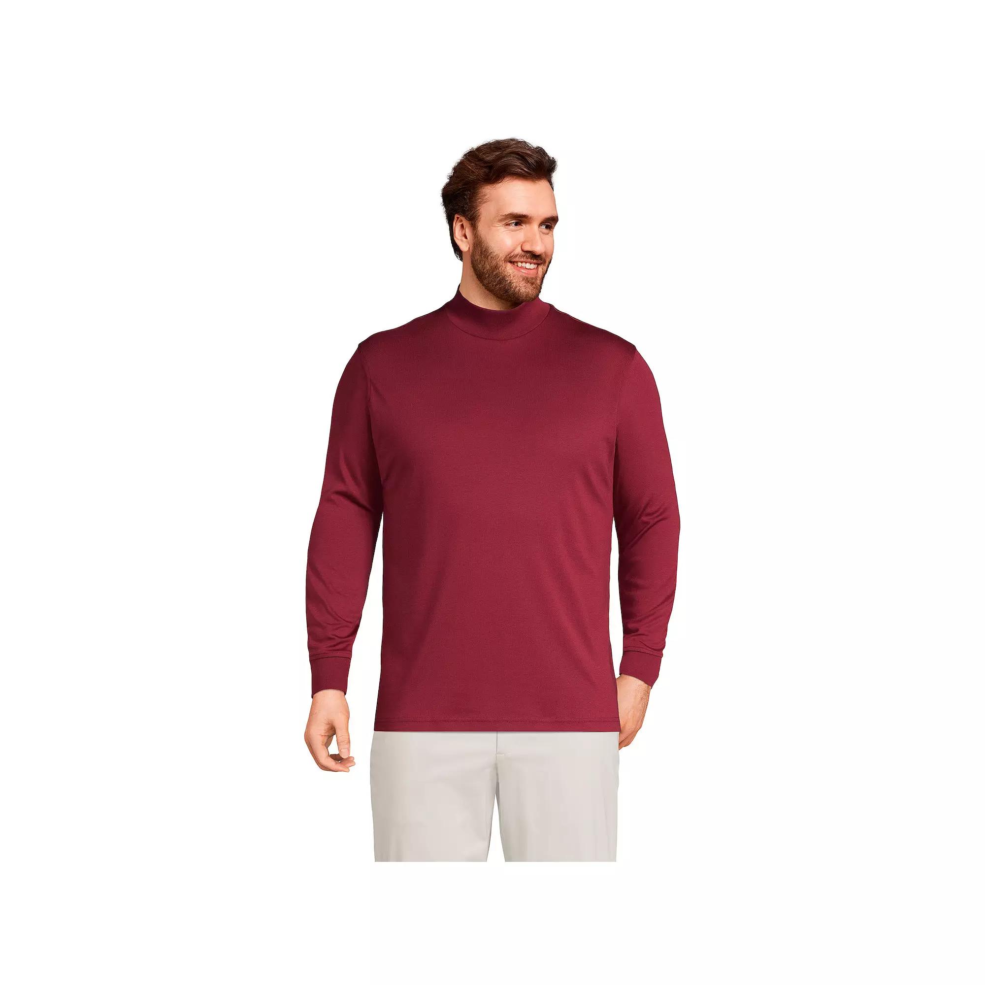 Big & Tall Lands' End Super Soft Supima Mock Turtleneck, Men's,  Product Image