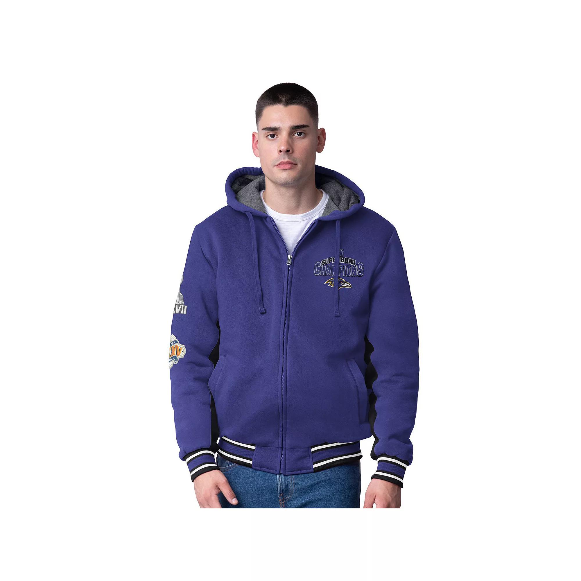 Men's G-III Extreme Purple Baltimore Ravens No Huddle Commemorative Full-Zip Hoodie Jacket,  Product Image
