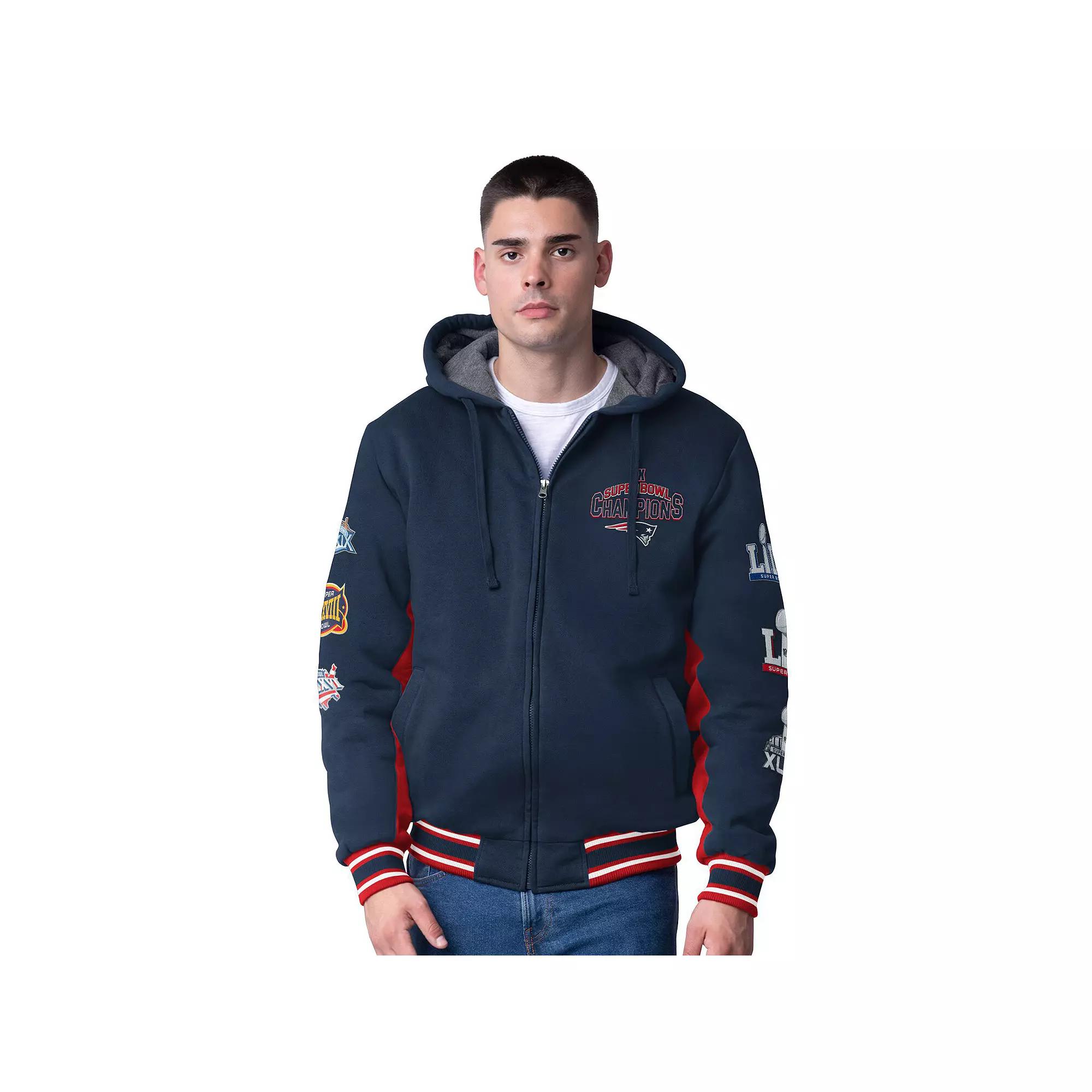 Men's G-III Extreme Navy New England Patriots No Huddle Commemorative Full-Zip Hoodie Jacket,  Product Image