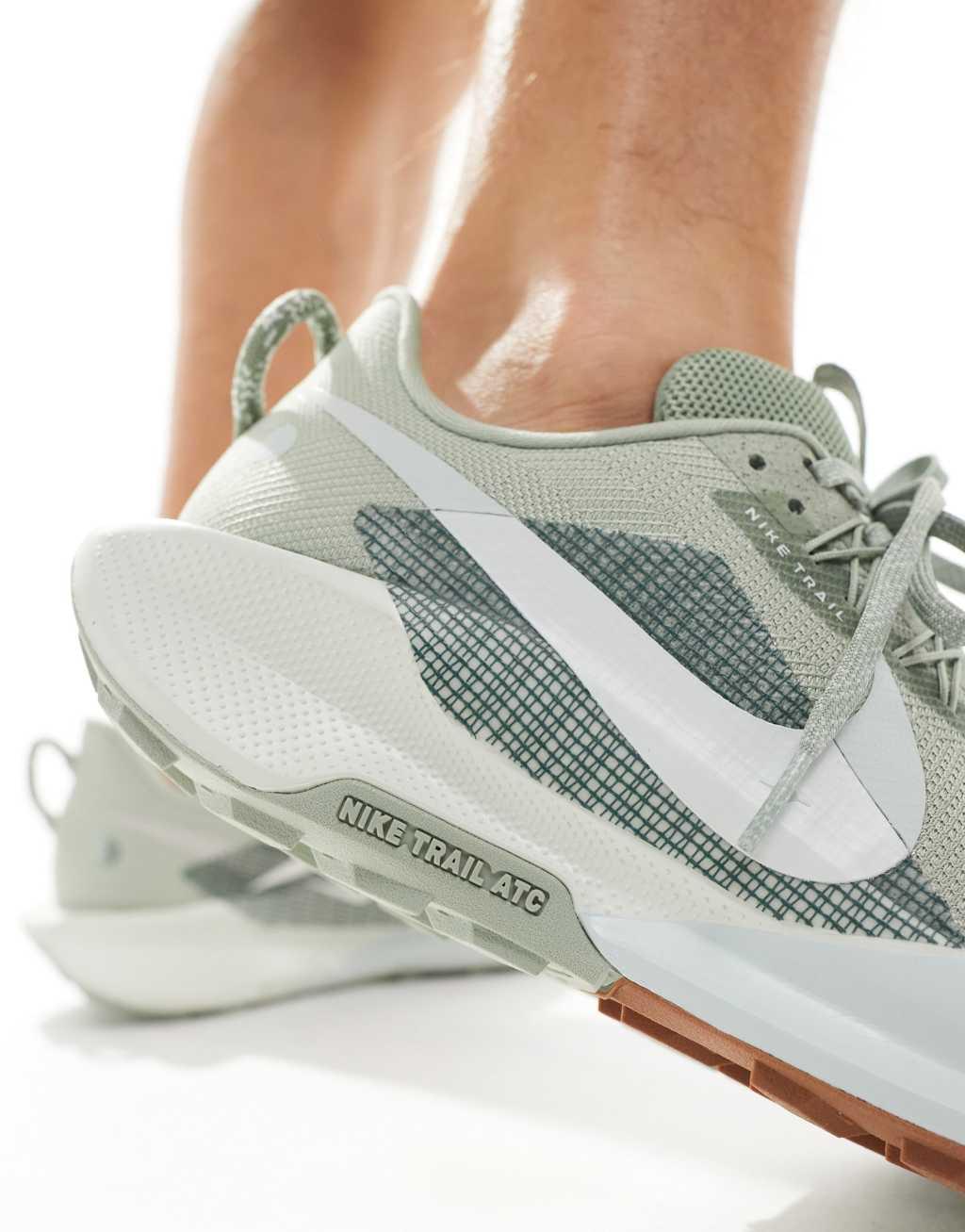 Nike Running Reactx Pegasus Trail 5 sneakers in sage green  Product Image