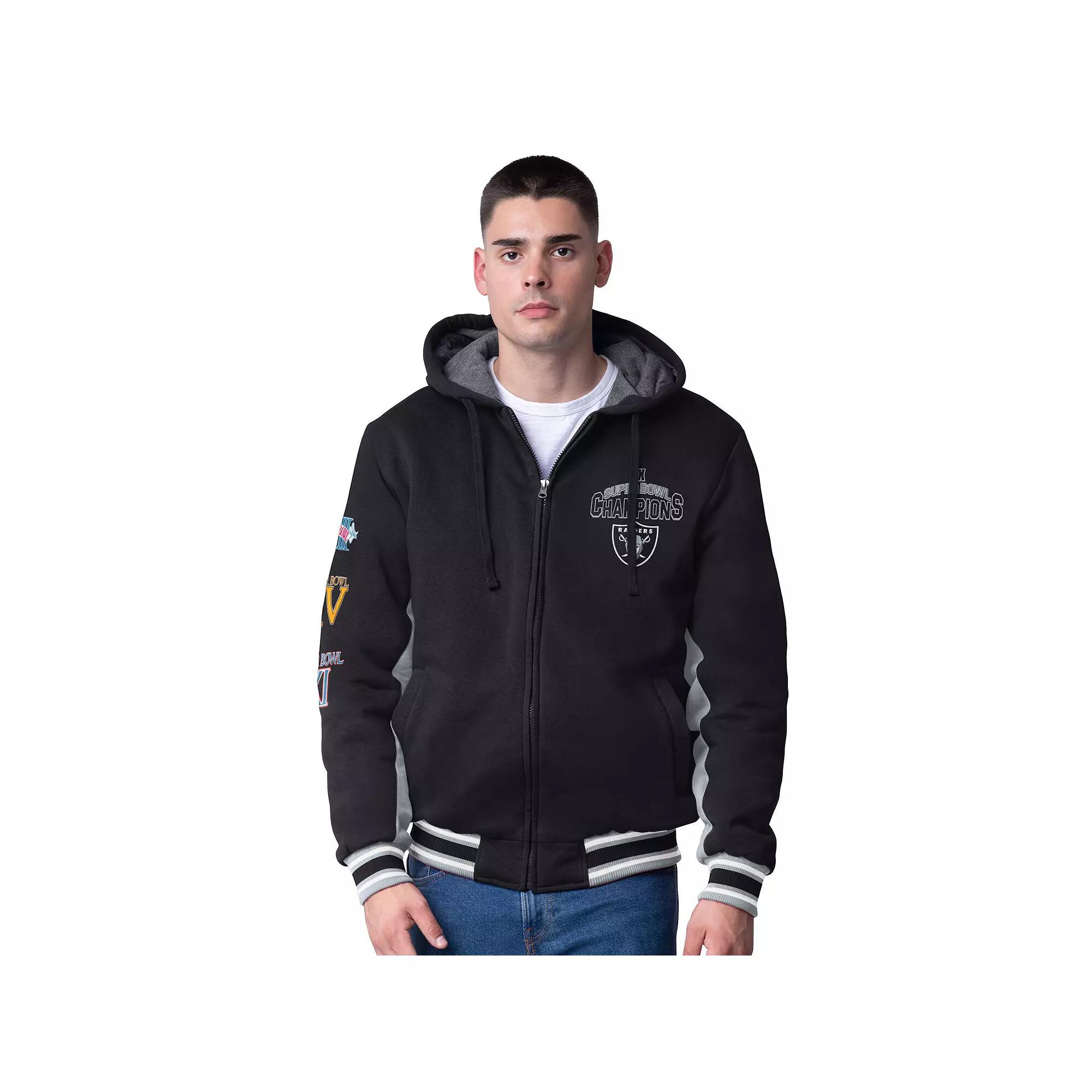 Men's G-III Extreme Black Las Vegas Raiders No Huddle Commemorative Full-Zip Hoodie Jacket,  Product Image
