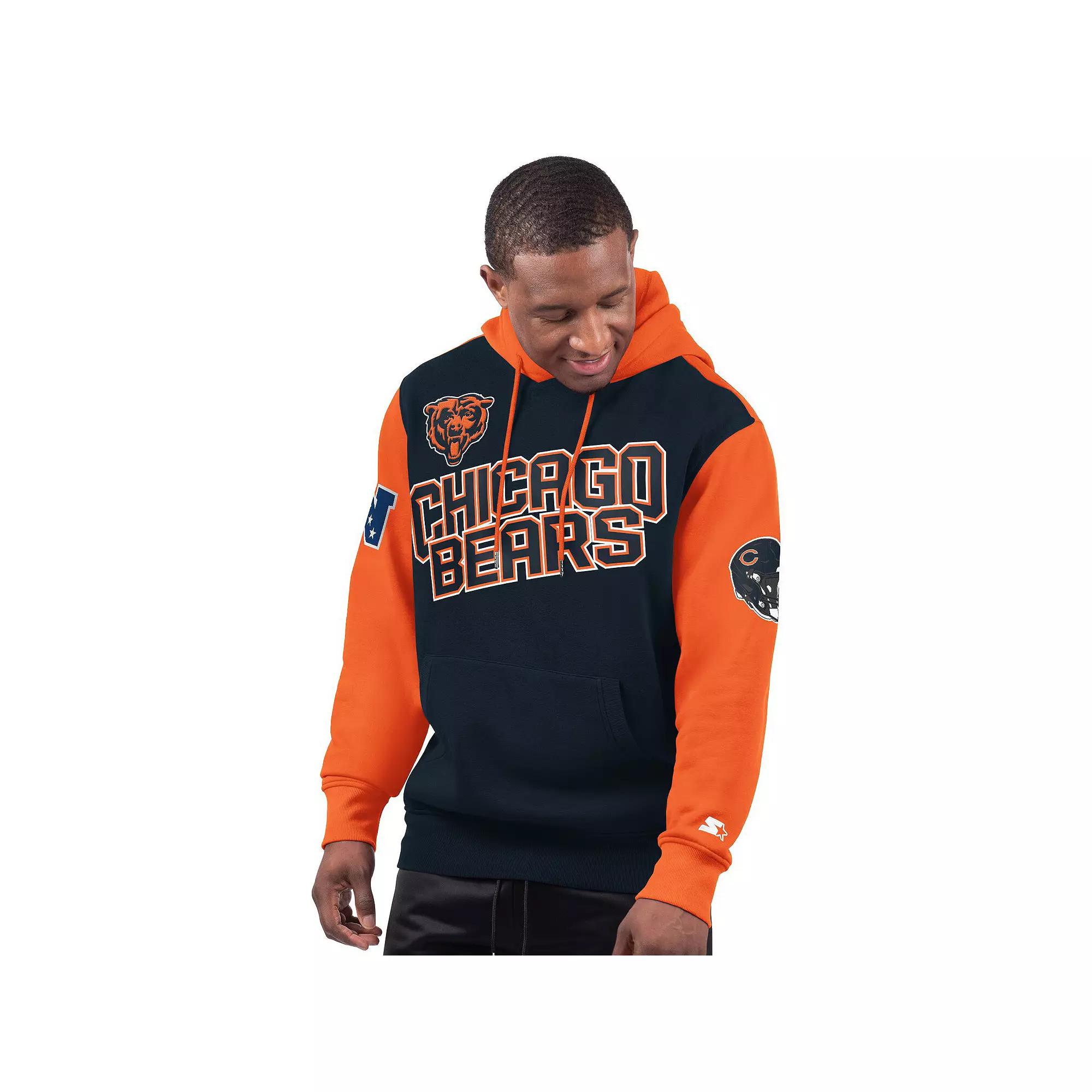Men's Starter Navy Chicago Bears Extreme Pullover Hoodie, Size: 2XL, Blue Product Image