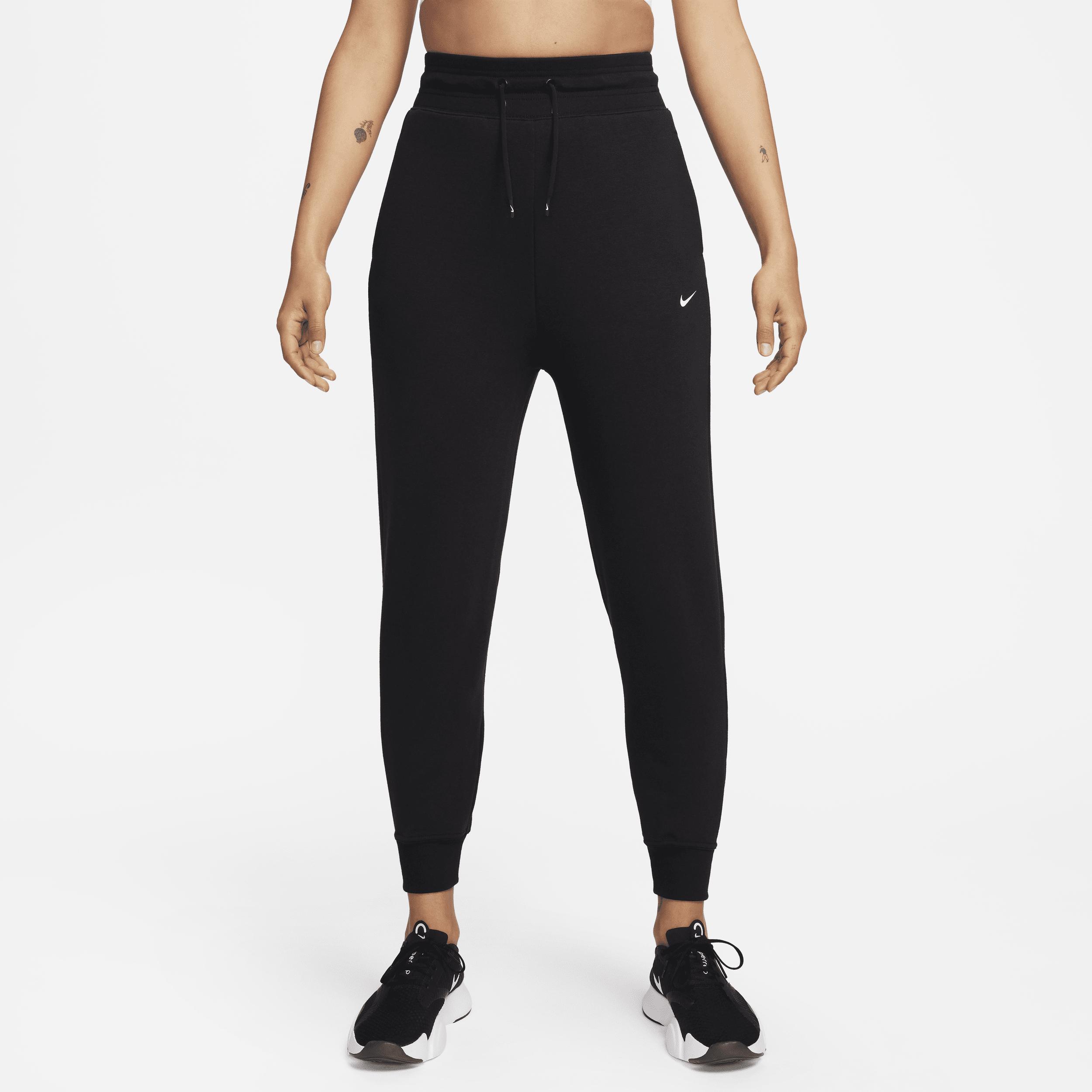Nike Womens Dri-FIT One High-Waisted 7/8 French Terry Jogger Pants | FB5434-010 Product Image