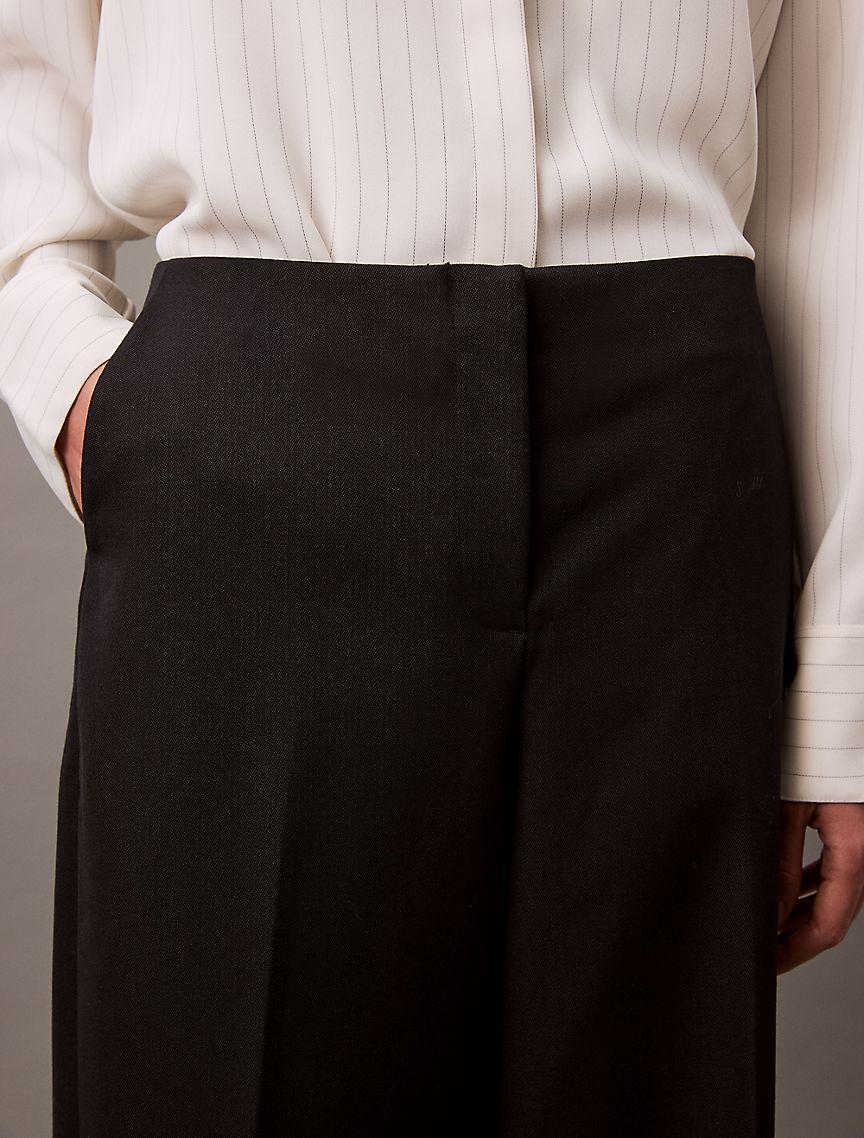 Crepe Wide Leg Trousers Product Image