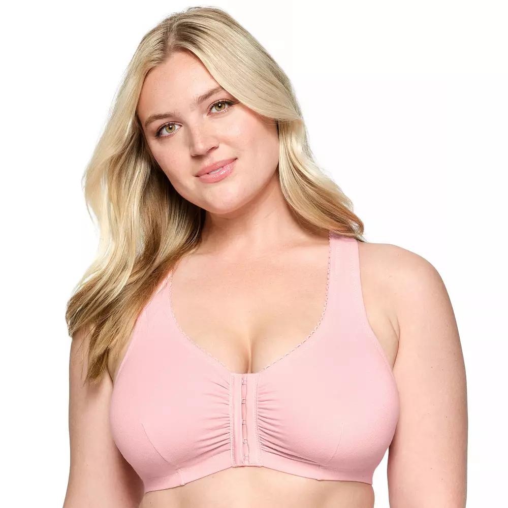 Plus Size Glamorise Full-Figure Complete Comfort Wire-free Cotton T-Back Bra 1908, Womens Product Image