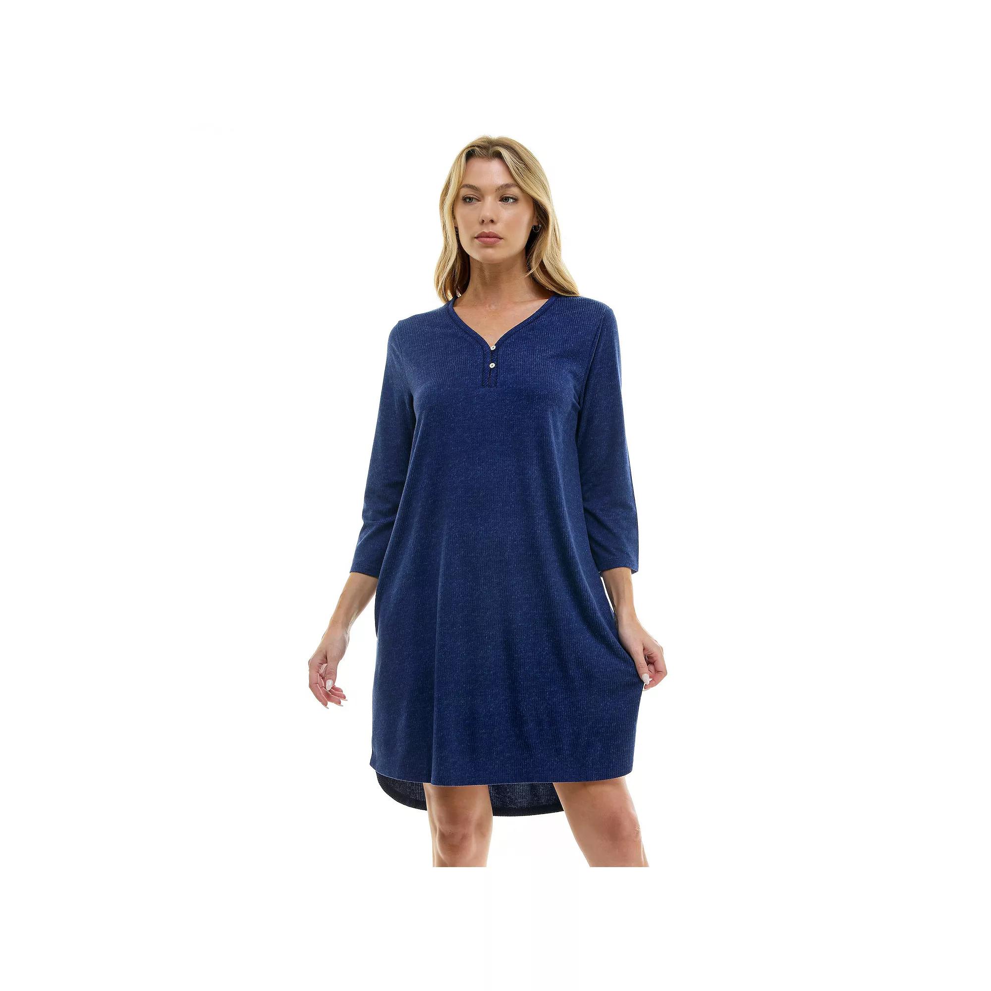 Petite Croft & Barrow® Cozy Luxe Sleepshirt, Women's, Size: Medium Petite, Felix Blue Product Image