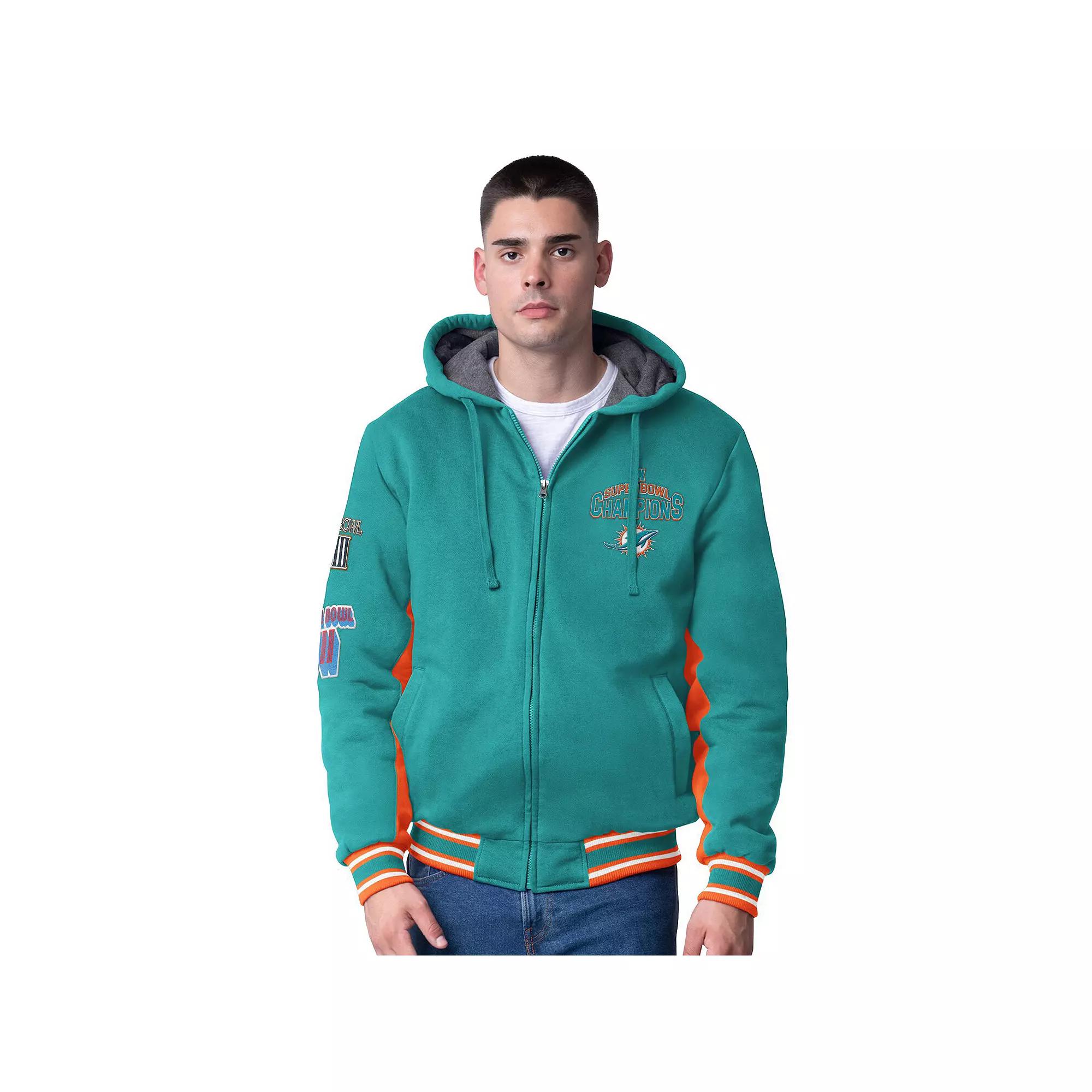 Men's G-III Extreme Aqua Miami Dolphins No Huddle Commemorative Full-Zip Hoodie Jacket,  Product Image