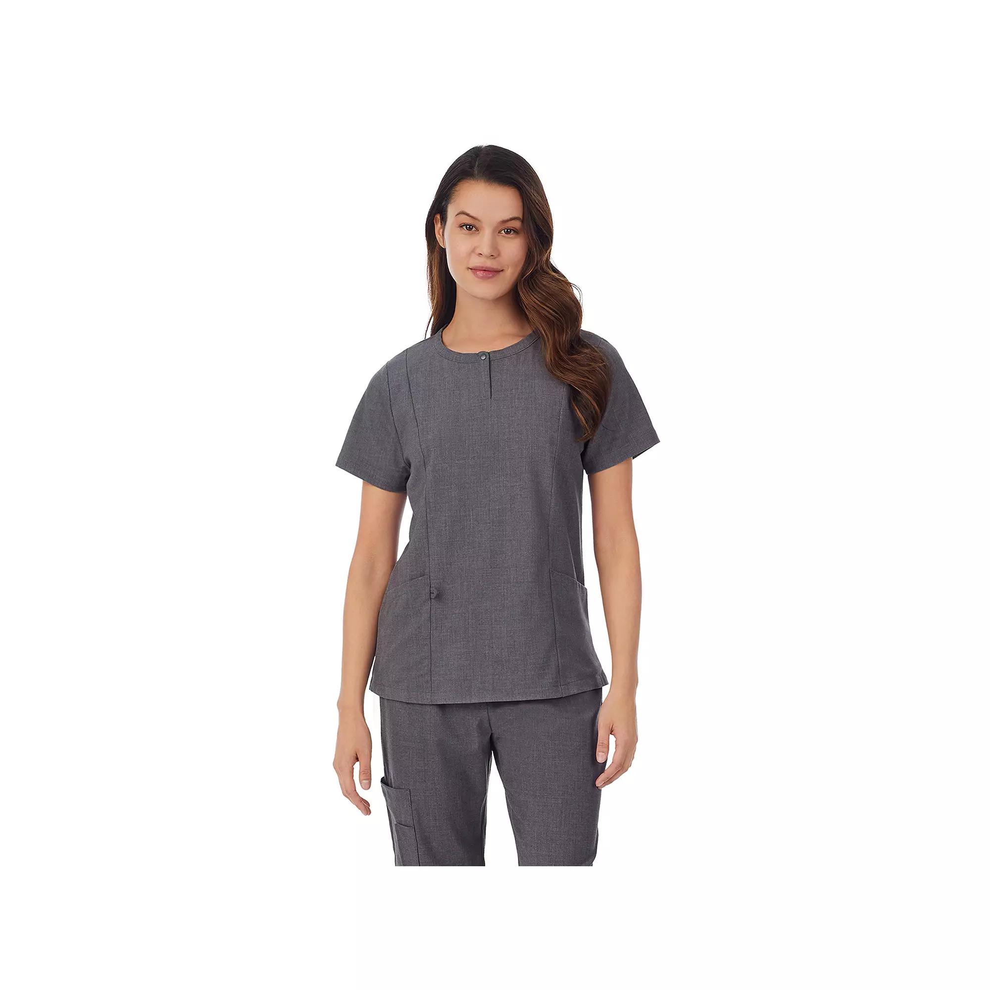 Women's Cuddl Duds® Scrubs Henley Top With 2 Pockets,  Product Image