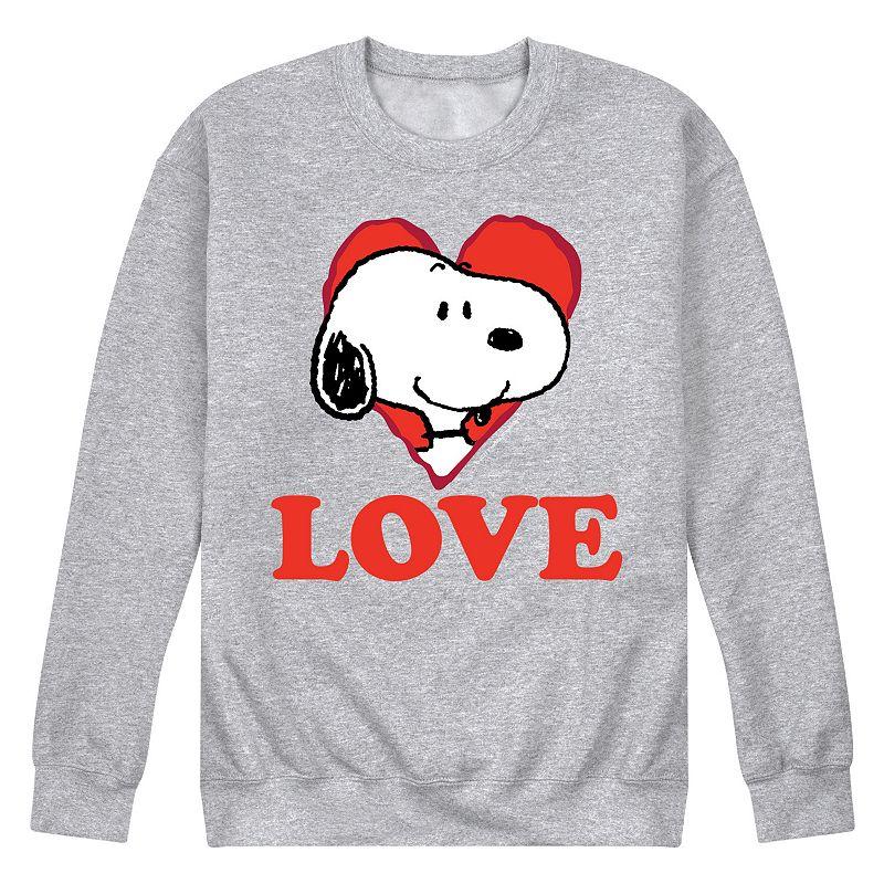 Mens Peanuts Love Snoopy Sweatshirt Blue Product Image