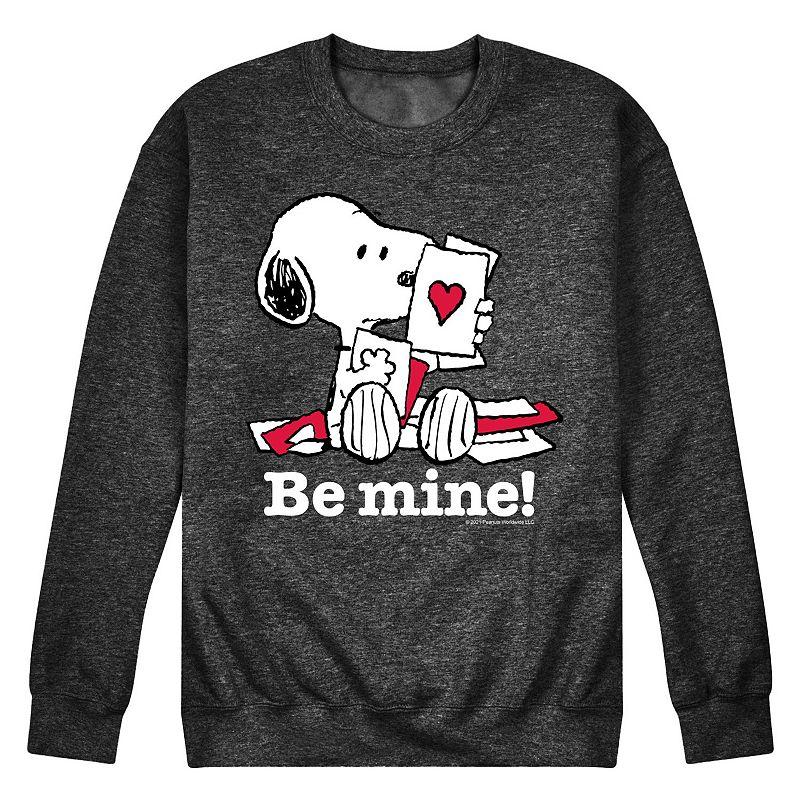 Men's Peanuts Be Mine Snoopy Fleece Sweatshirt,  Product Image