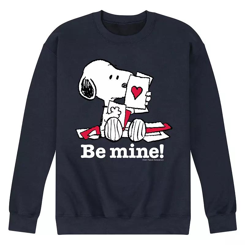 Men's Peanuts Be Mine Snoopy Fleece Sweatshirt,  Product Image