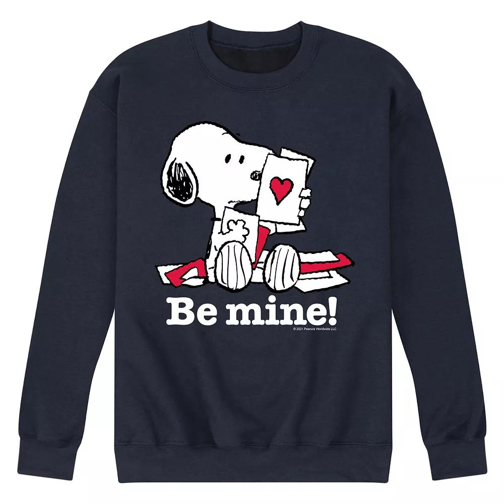 Men's Peanuts Be Mine Snoopy Fleece Sweatshirt,  Product Image