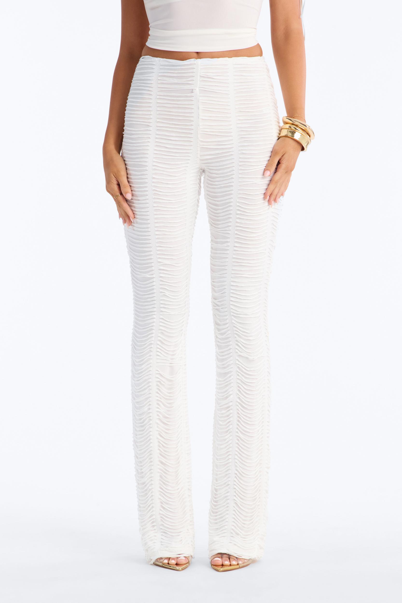 Harlow Low Rise Straight Leg Pant - White Female Product Image
