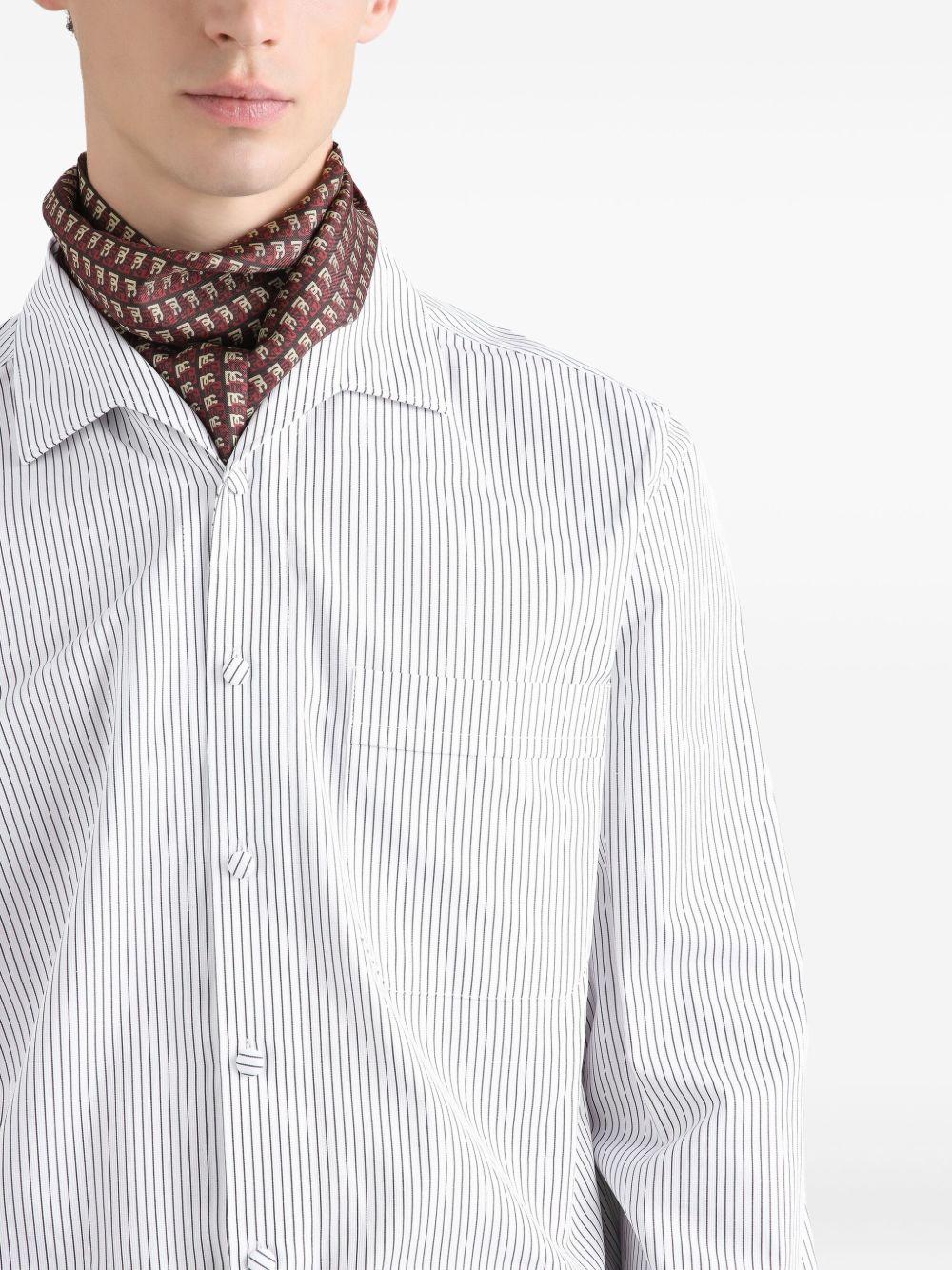 striped long-sleeve shirt Product Image