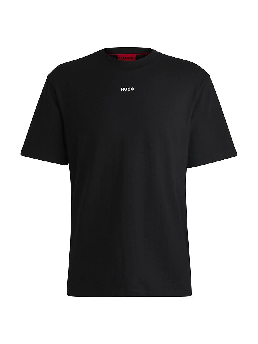 Mens Cotton-Jersey Relaxed-Fit T-Shirt with Logo Print Product Image