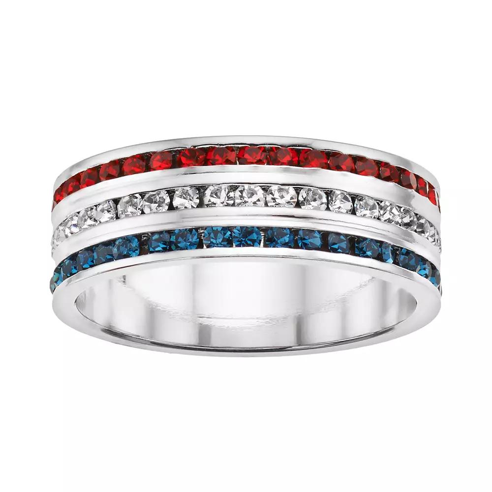Traditions Jewelry Company Sterling Silver Crystal Eternity Ring, Women's,  Product Image