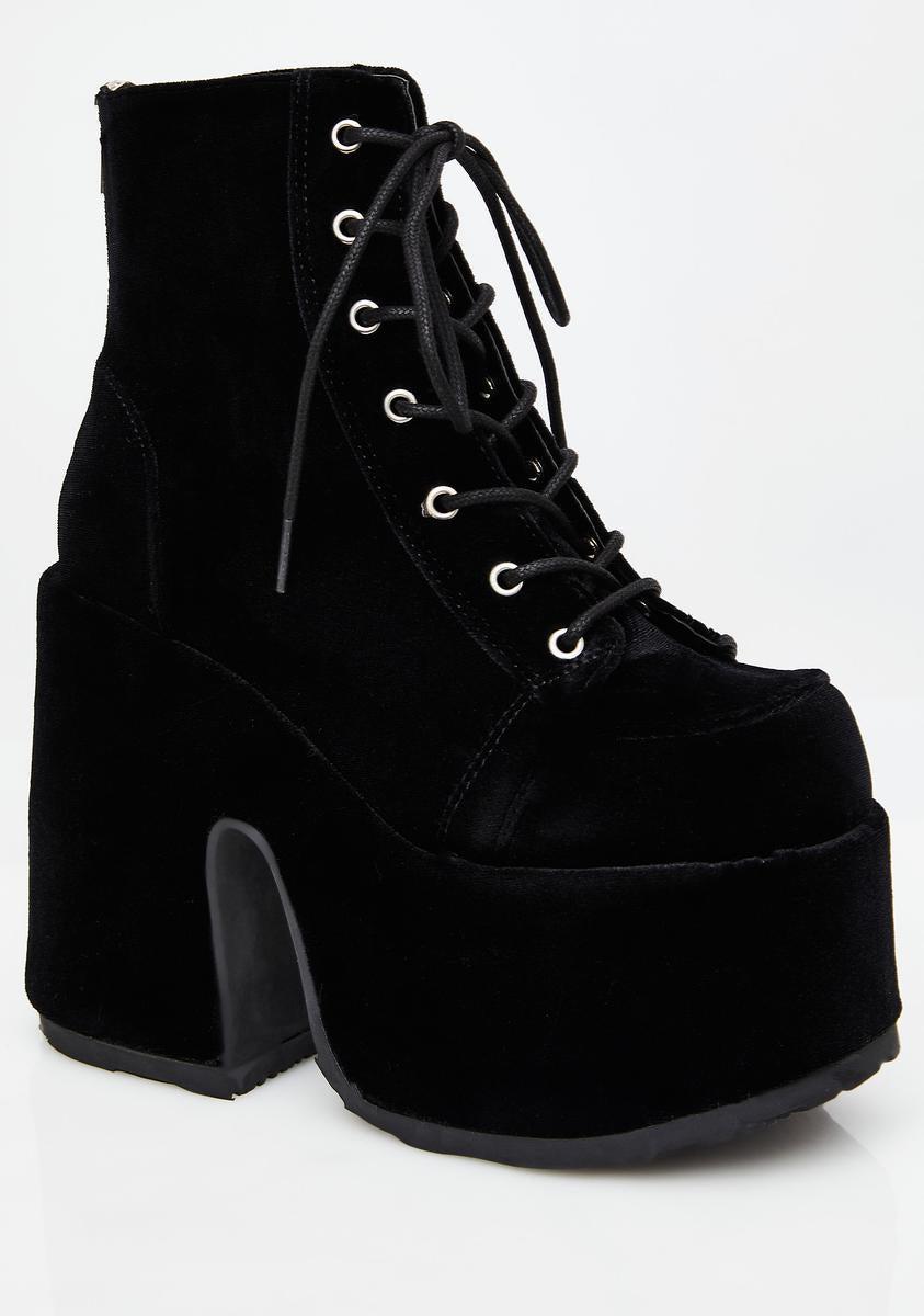 Demonia Velvet Rave Royalty Platform Boots Product Image