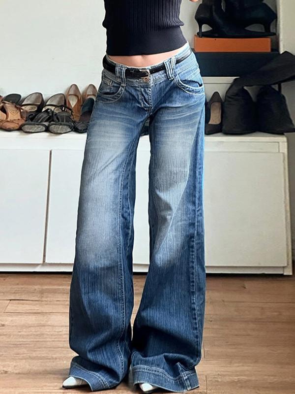 Washed Aged Whitened Boyfriend Jeans Product Image